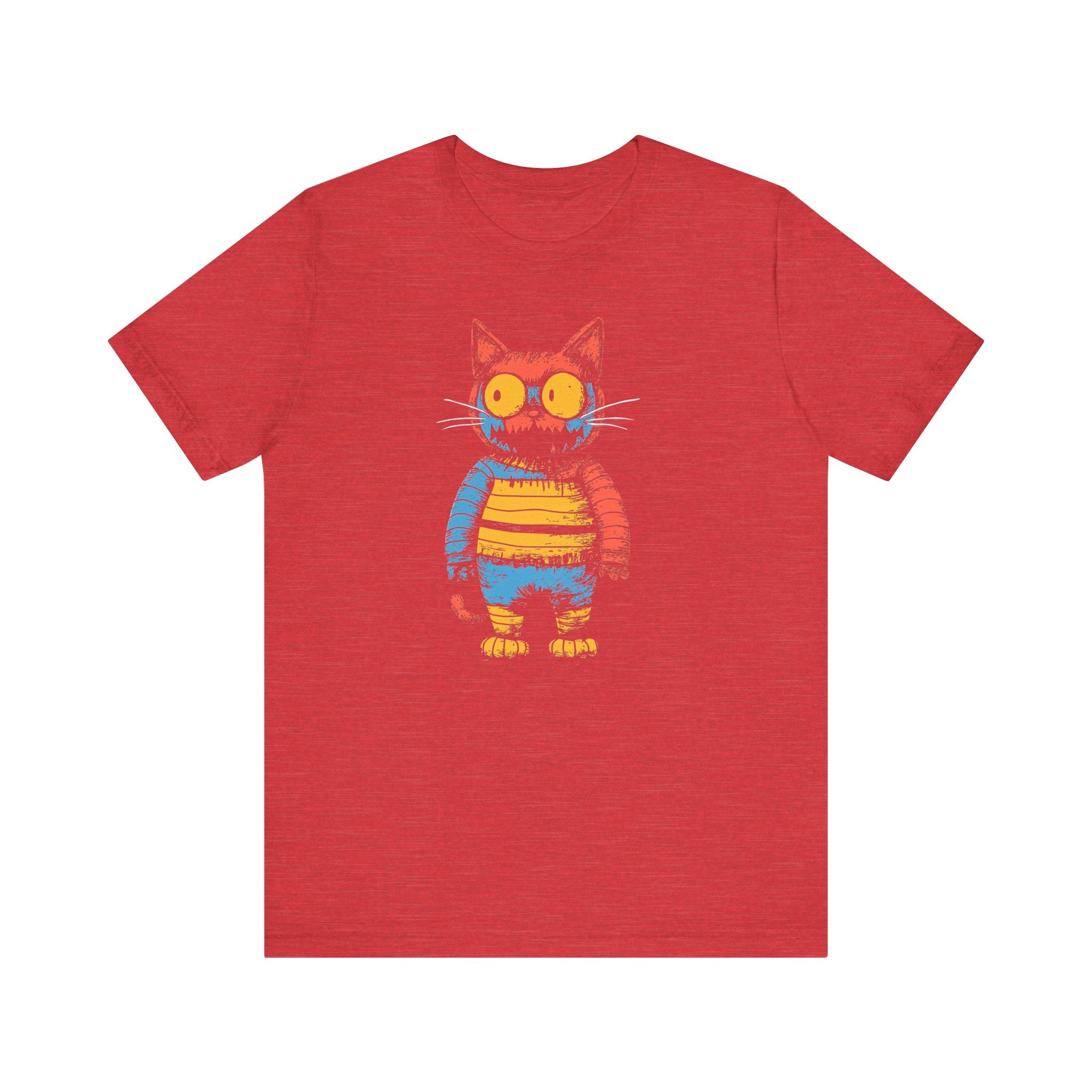 Colorful Striped Cat T-Shirt