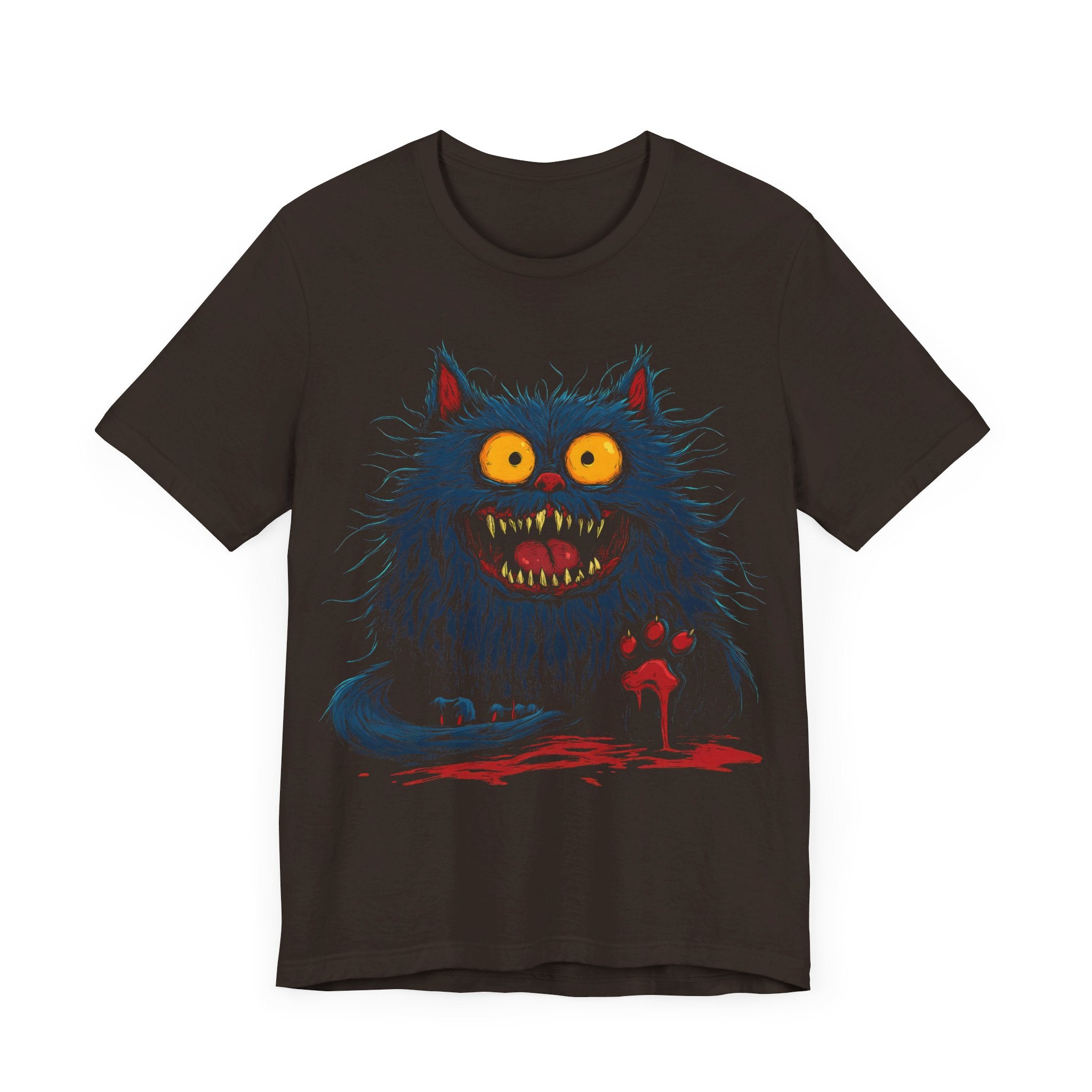 Creepy Cat T-Shirt Funny Horror Design