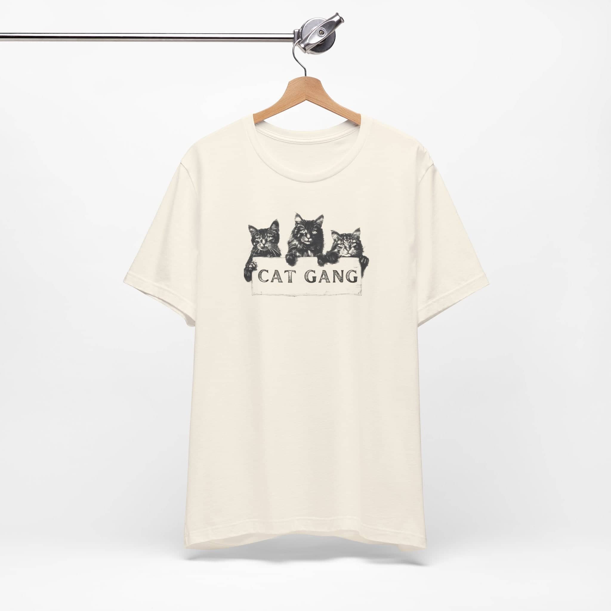 Cat Gang Shirt Funny Cat Lover Unisex Jersey Short Sleeve Tee