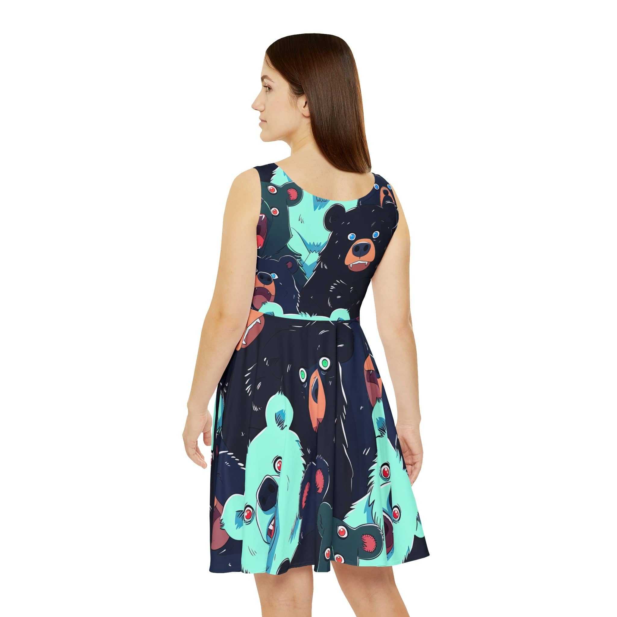 Whimsical Bears A-Line Women's Skater Dress (AOP)