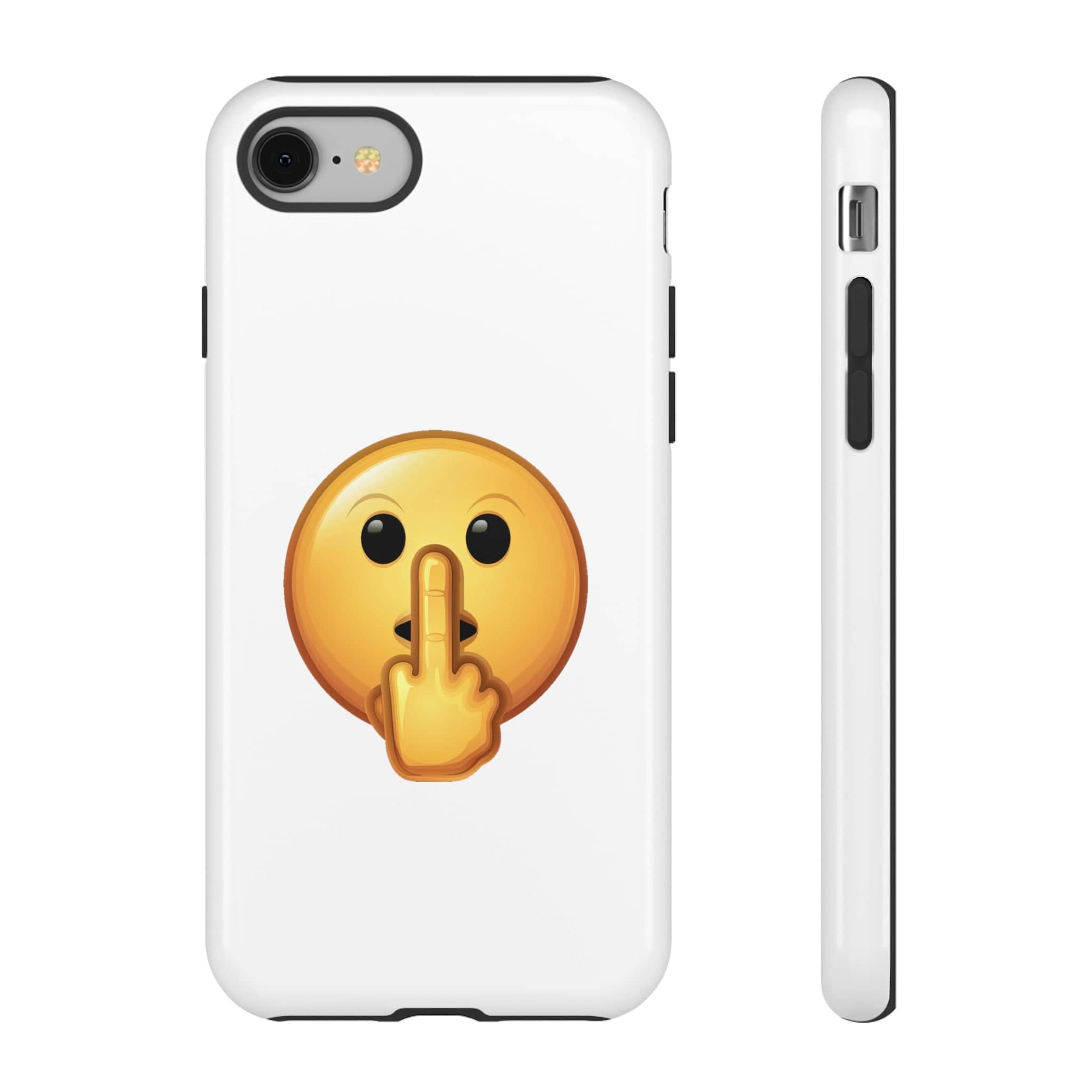 Middle Finger FU Shh Silent Protest Emoji Phone Tough Cases
