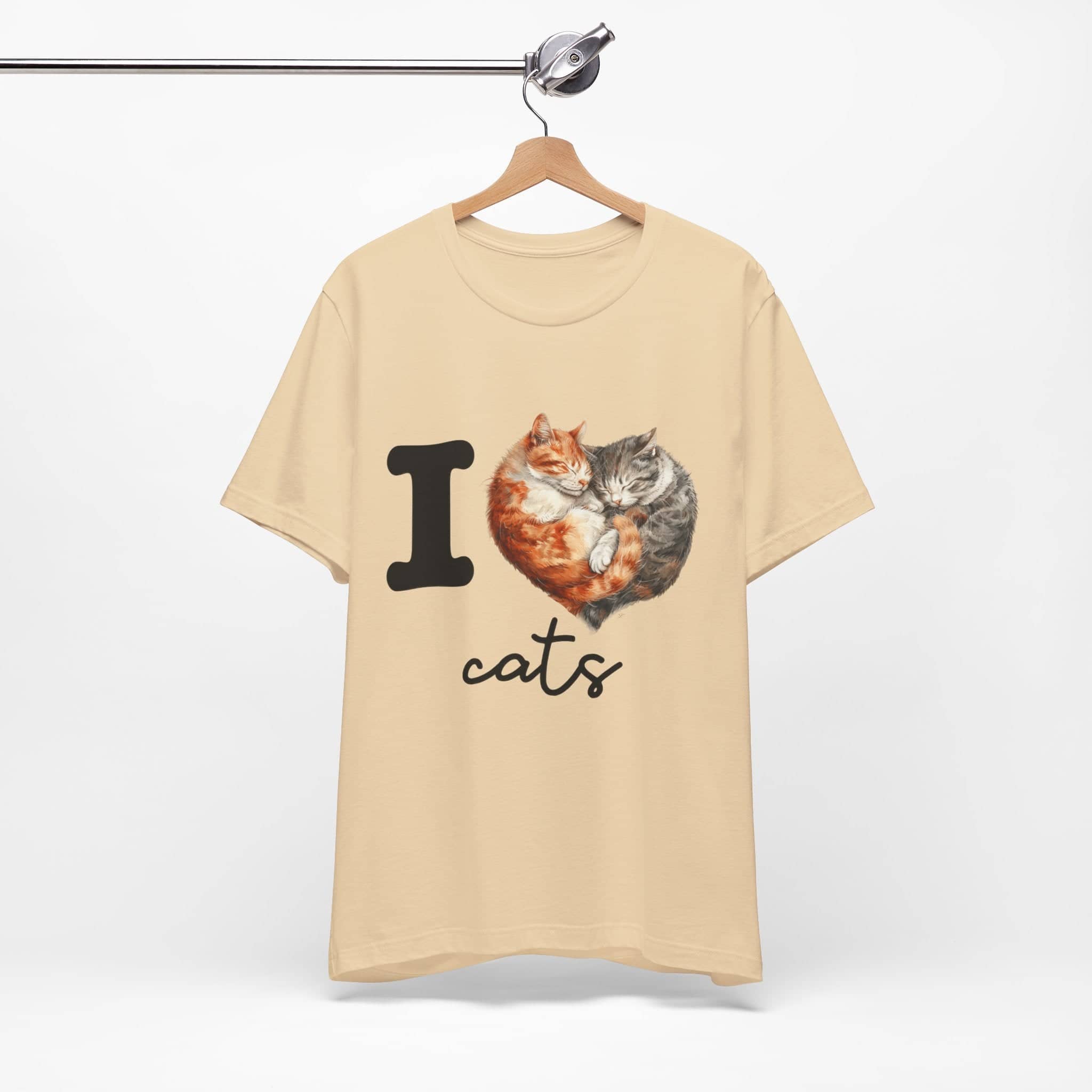 Feline Affection Tee - 'I Heart Cats' Cuddle Short Sleeve Tee