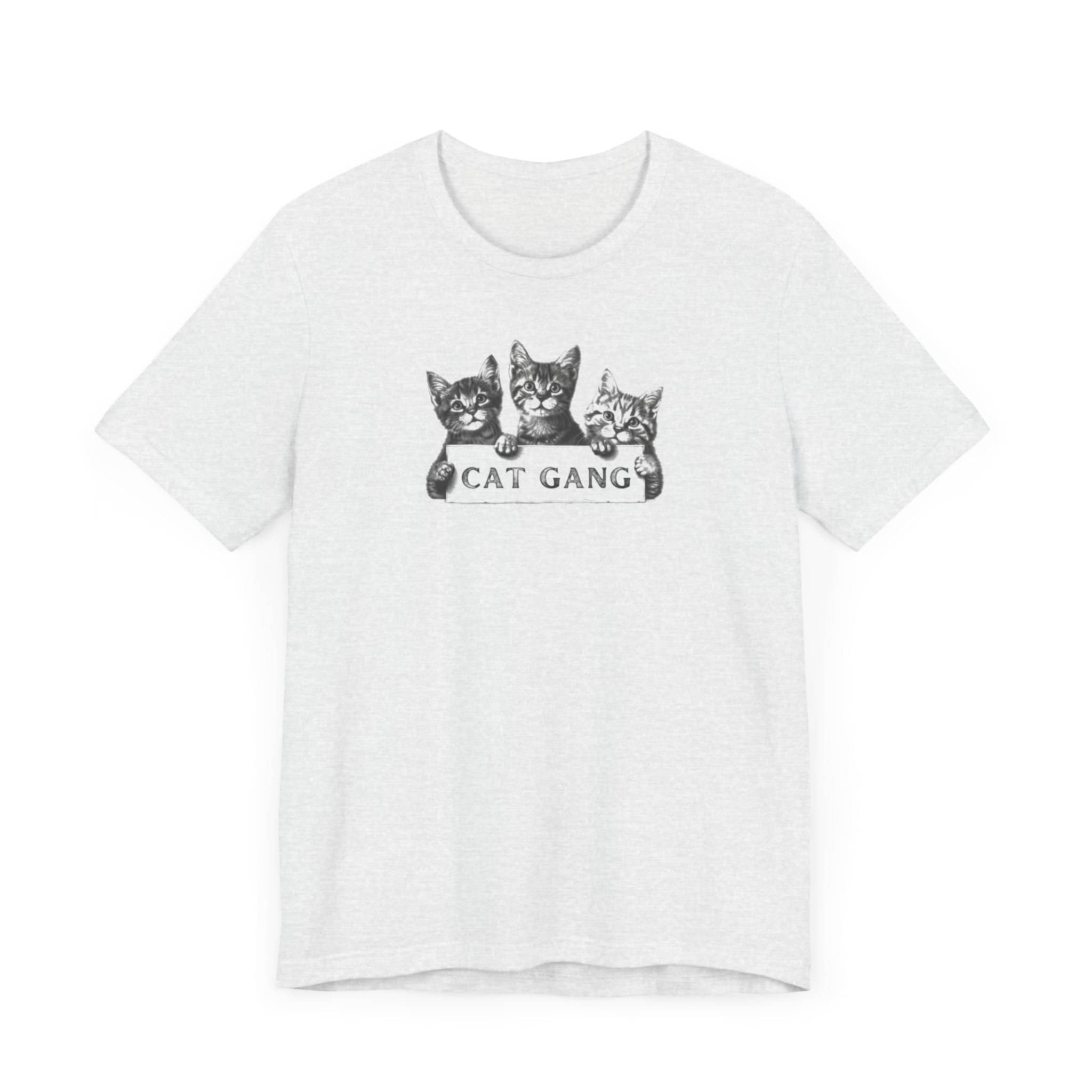 Cat Gang Shirt Funny Cat Lover Kitten Unisex Jersey Short Sleeve Tee
