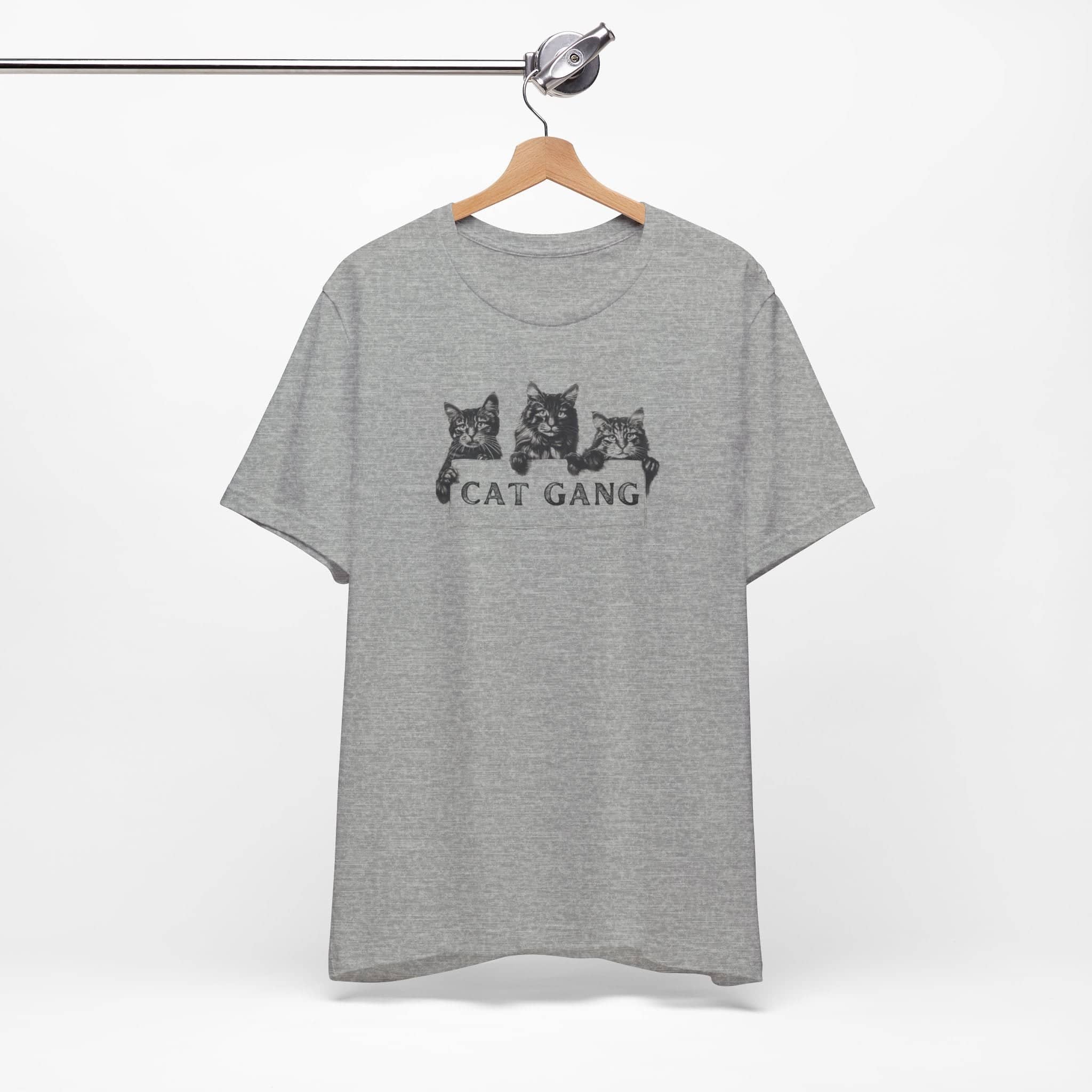 Cat Gang Shirt Funny Cat Lover Unisex Jersey Short Sleeve Tee