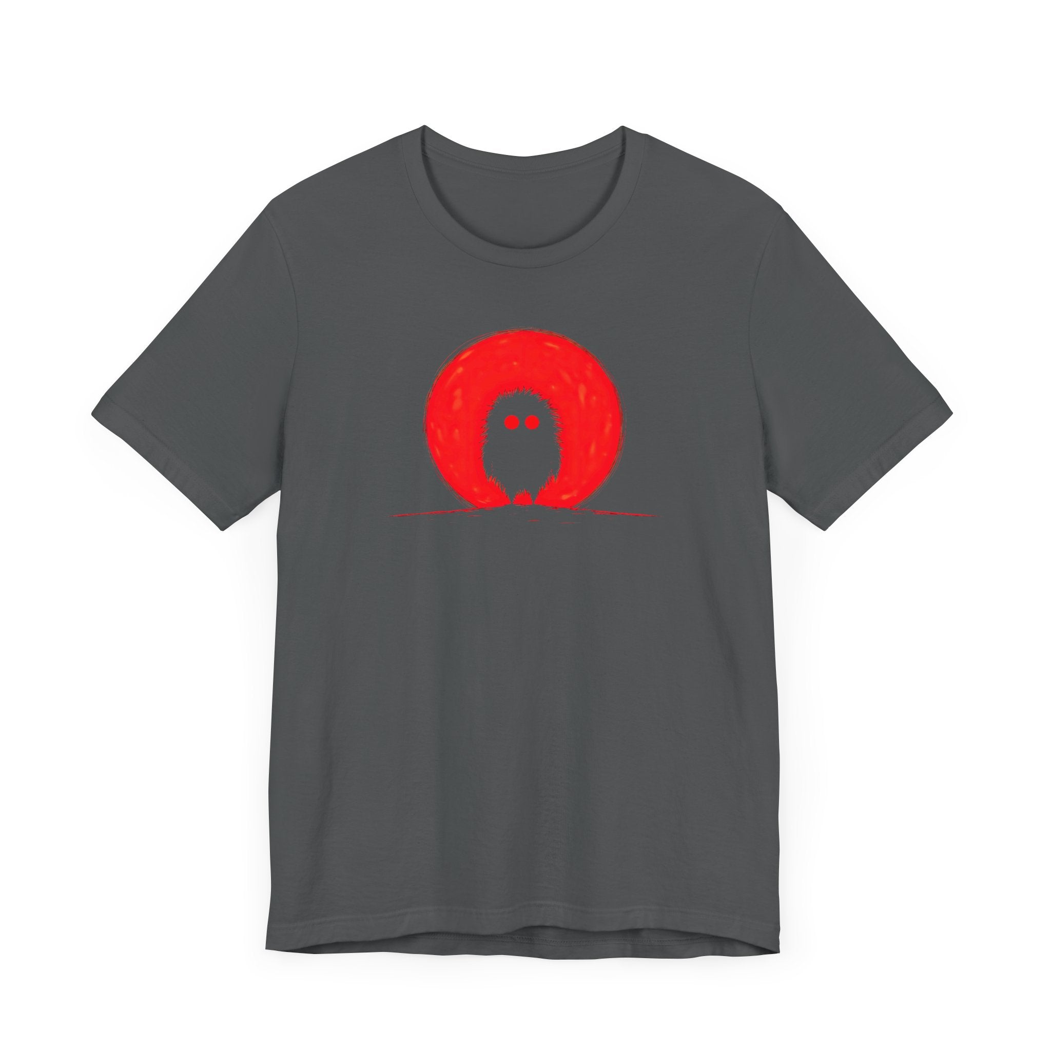 Red Moon Silhouette Creature Graphic Tee
