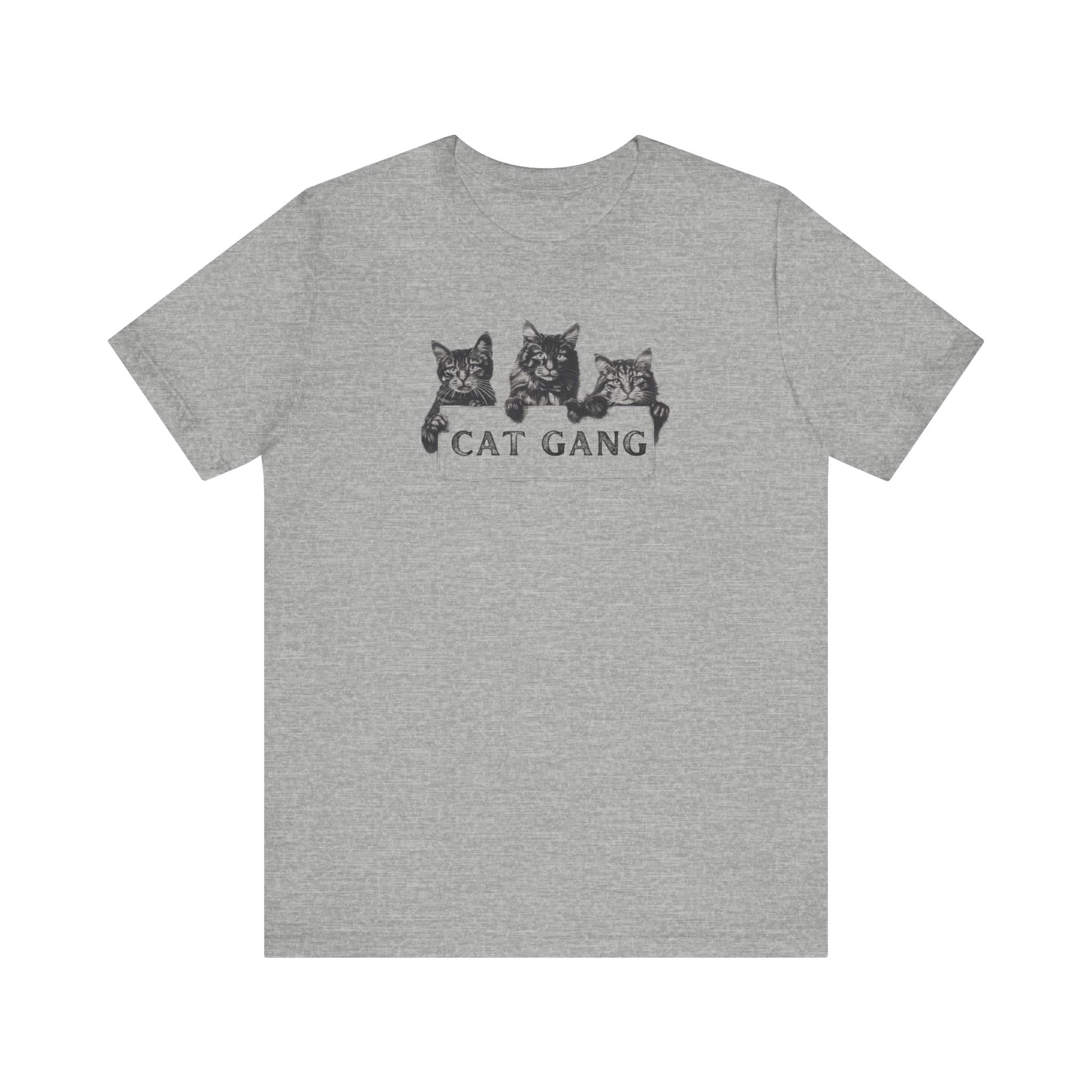 Cat Gang Shirt Funny Cat Lover Unisex Jersey Short Sleeve Tee