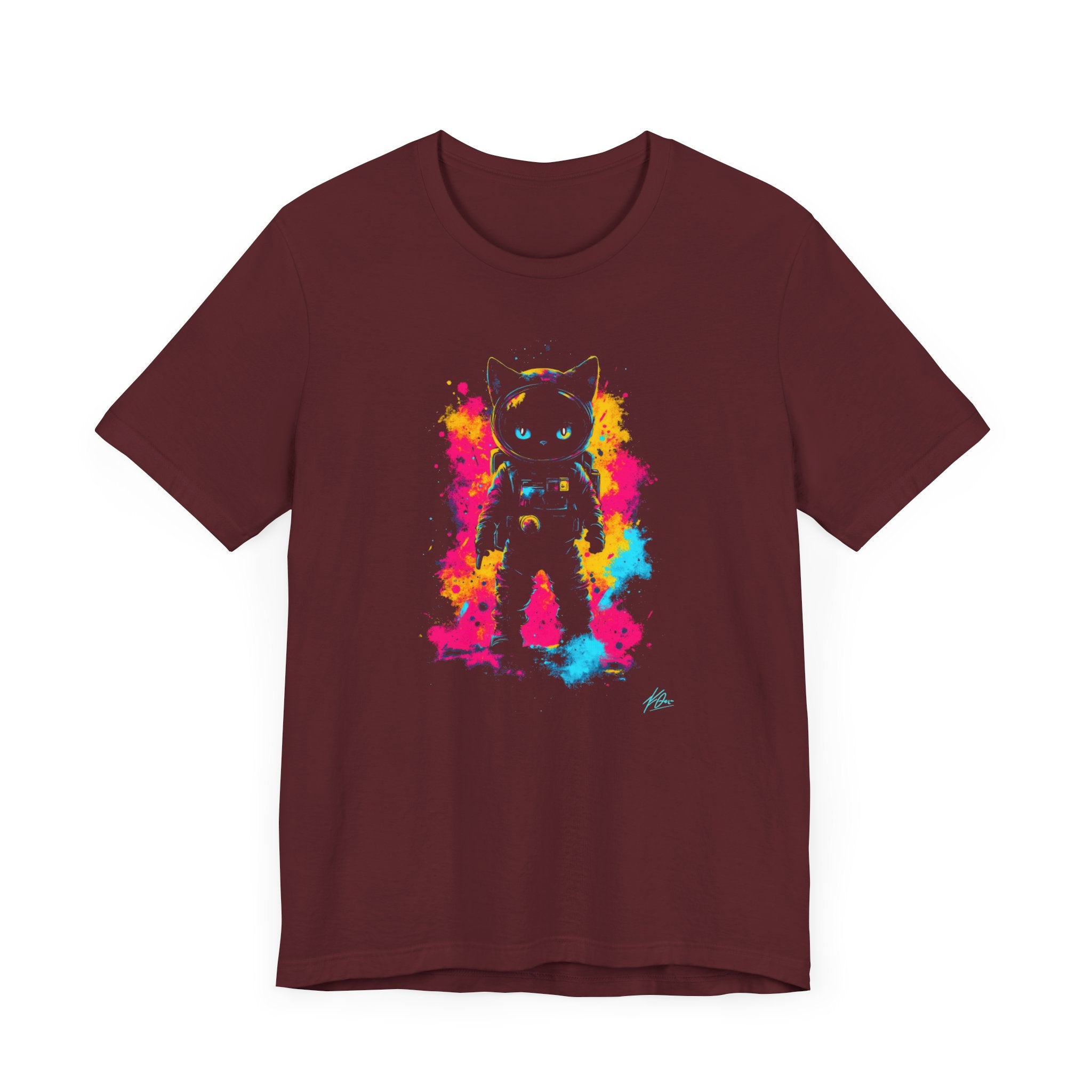 Neon Astronaut Cat T-Shirt