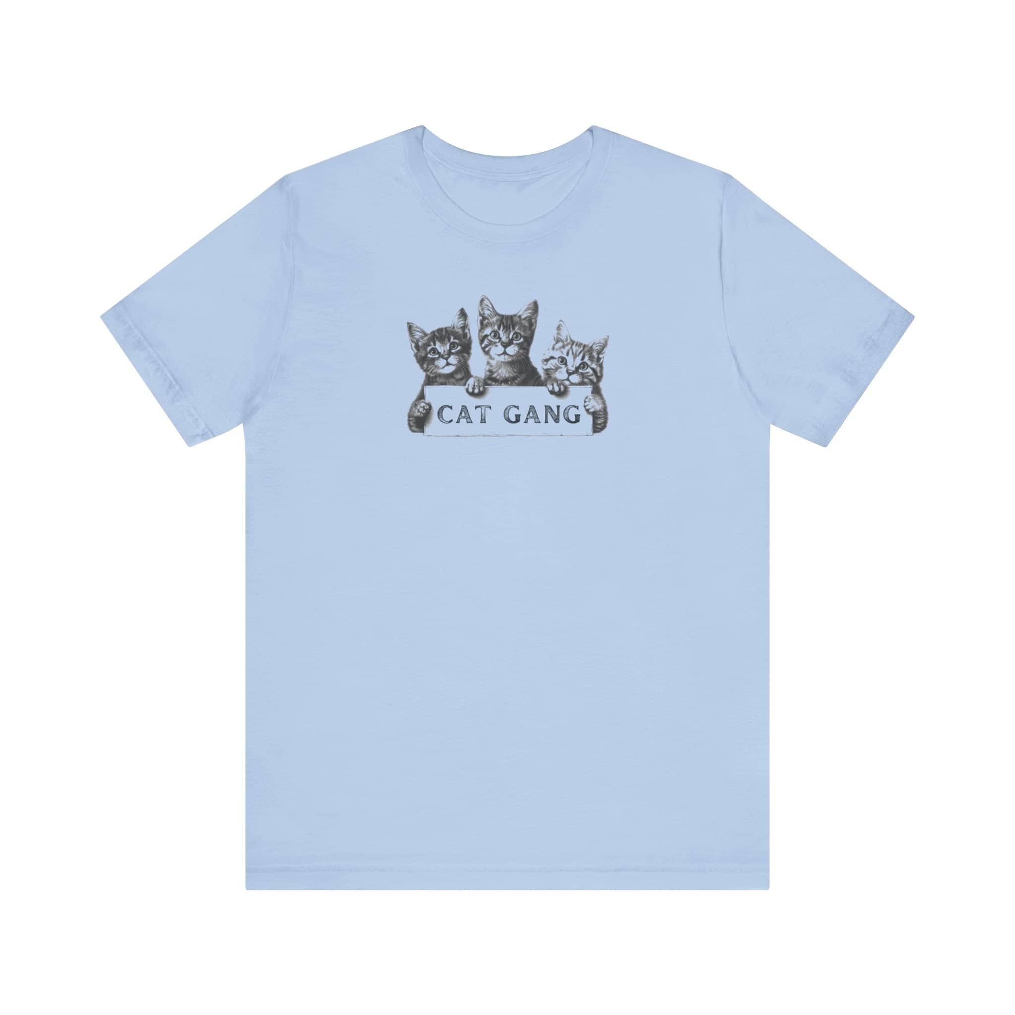 Cat Gang Shirt Funny Cat Lover Kitten Unisex Jersey Short Sleeve Tee