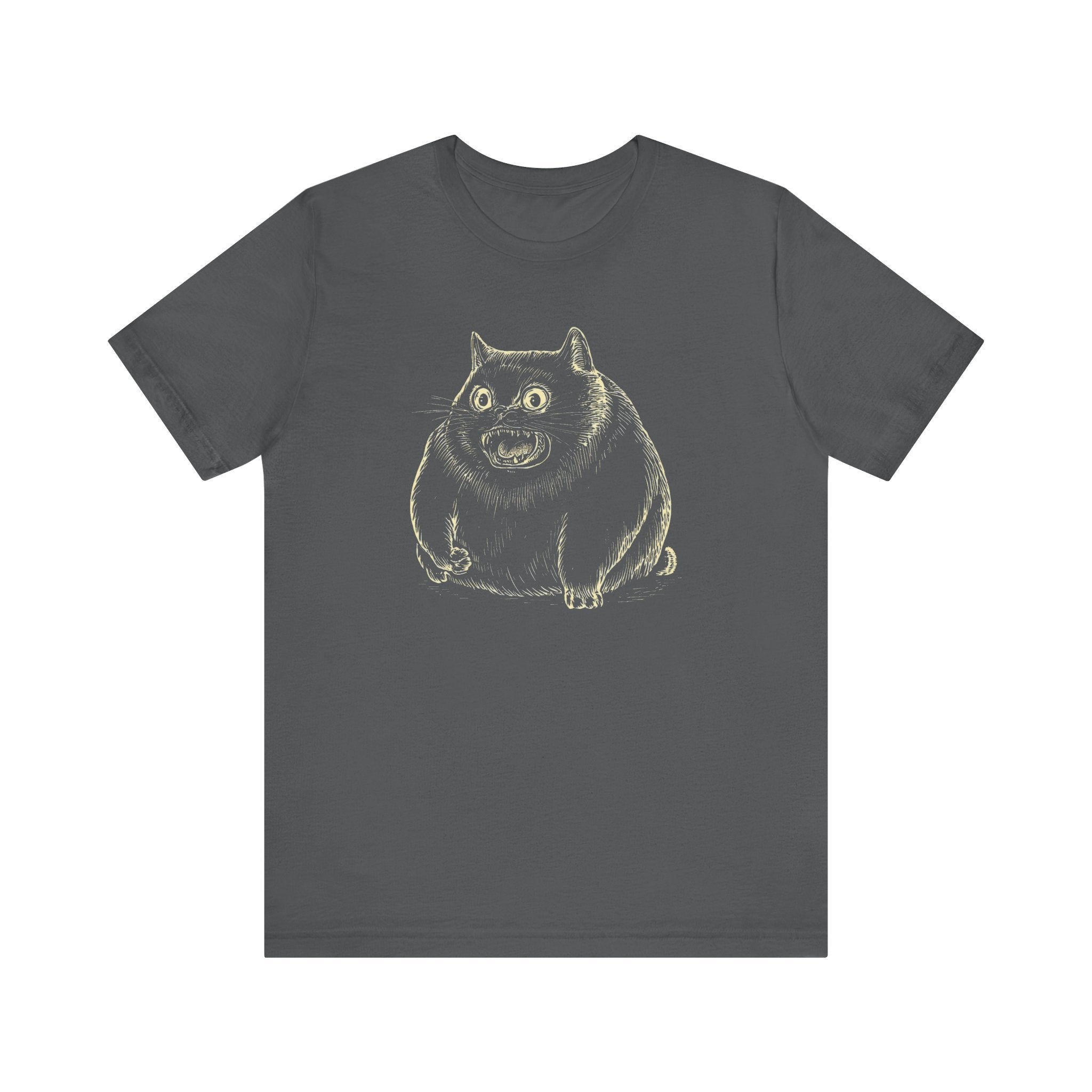 Furious Chonky Cat T-Shirt Funny and Quirky Design