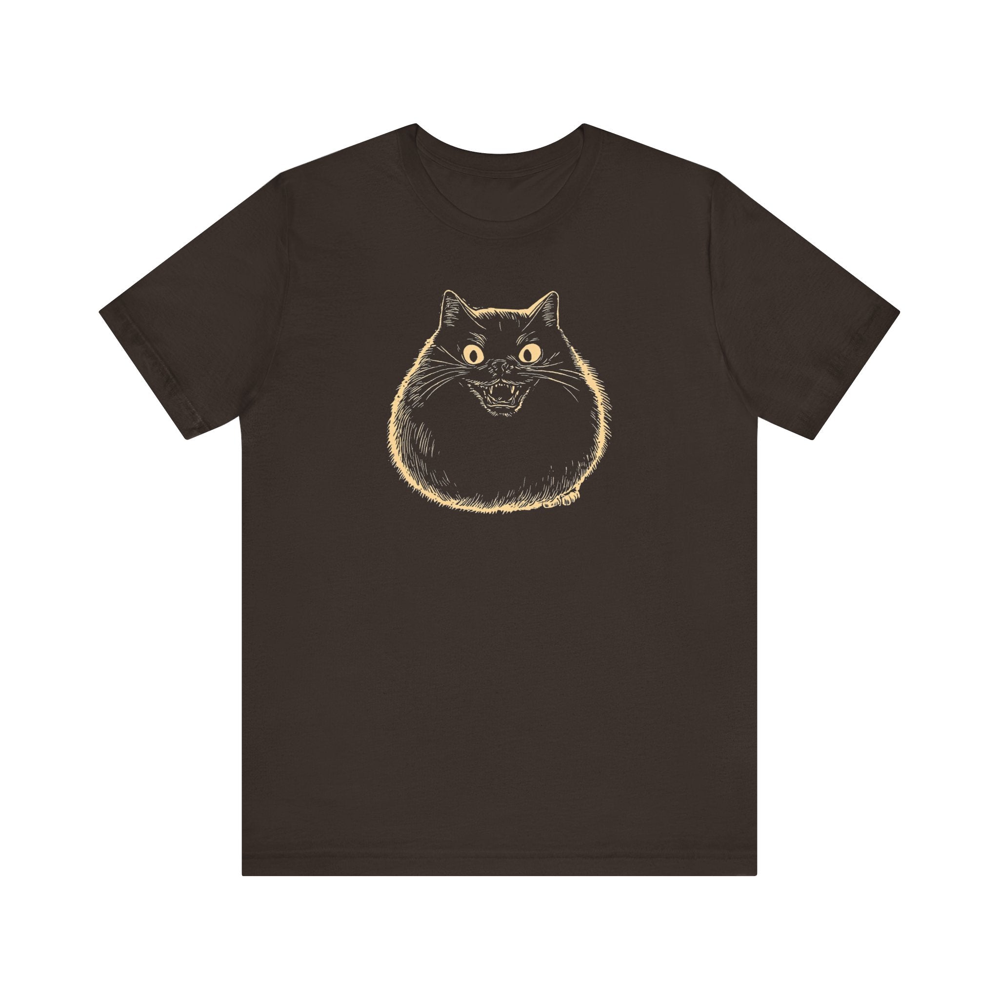 Spooky Black Cat Graphic T-Shirt