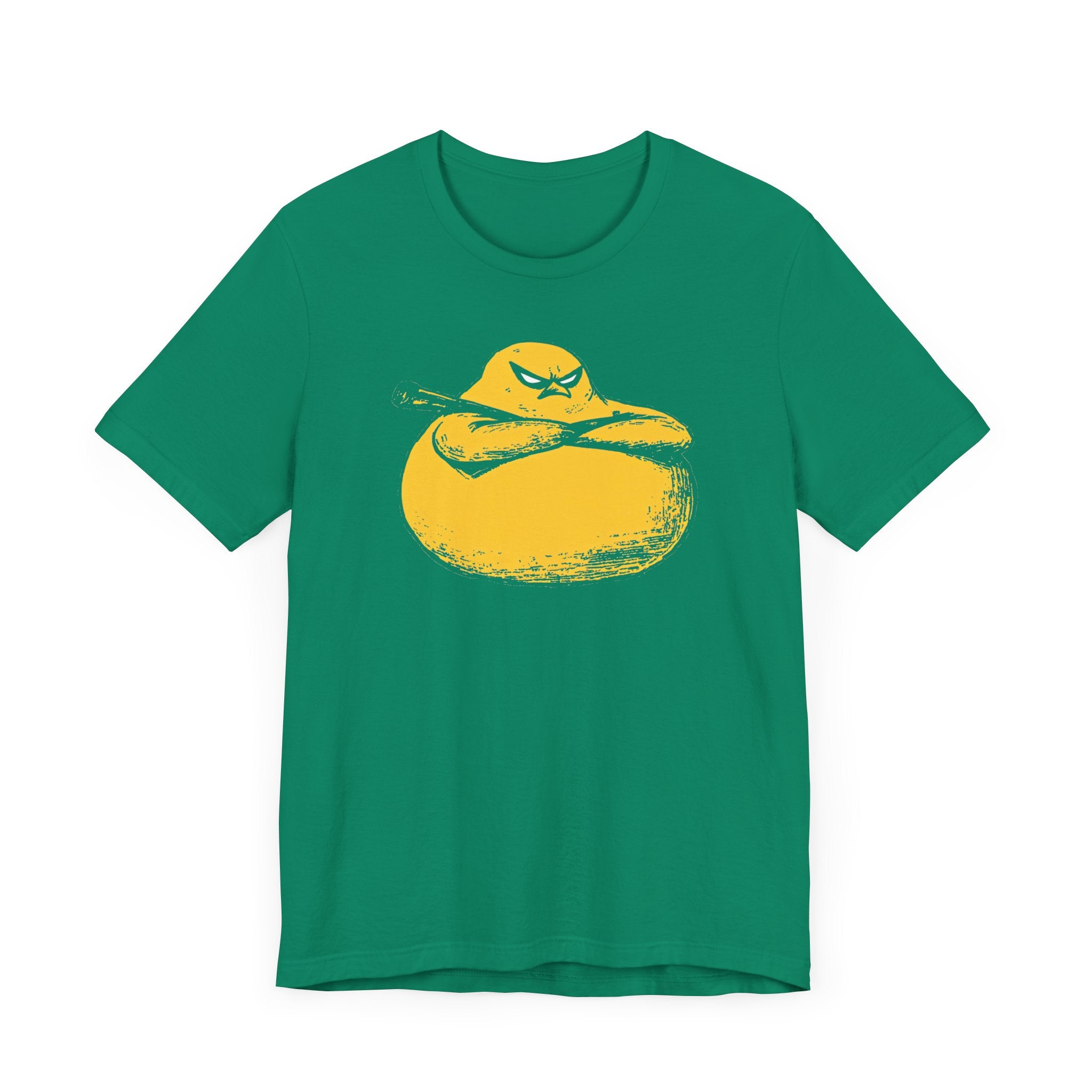 Tough Yellow Chicken Blob with Bat Graphic Tee