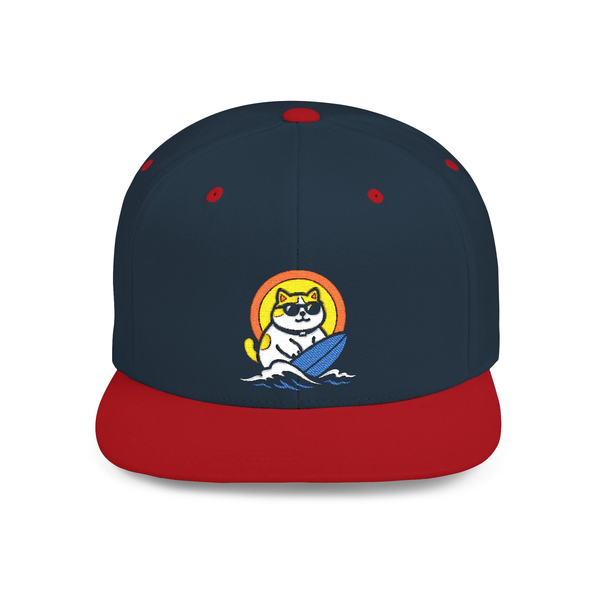 Chonky Tuxedo Surf Cat Snapback Hat