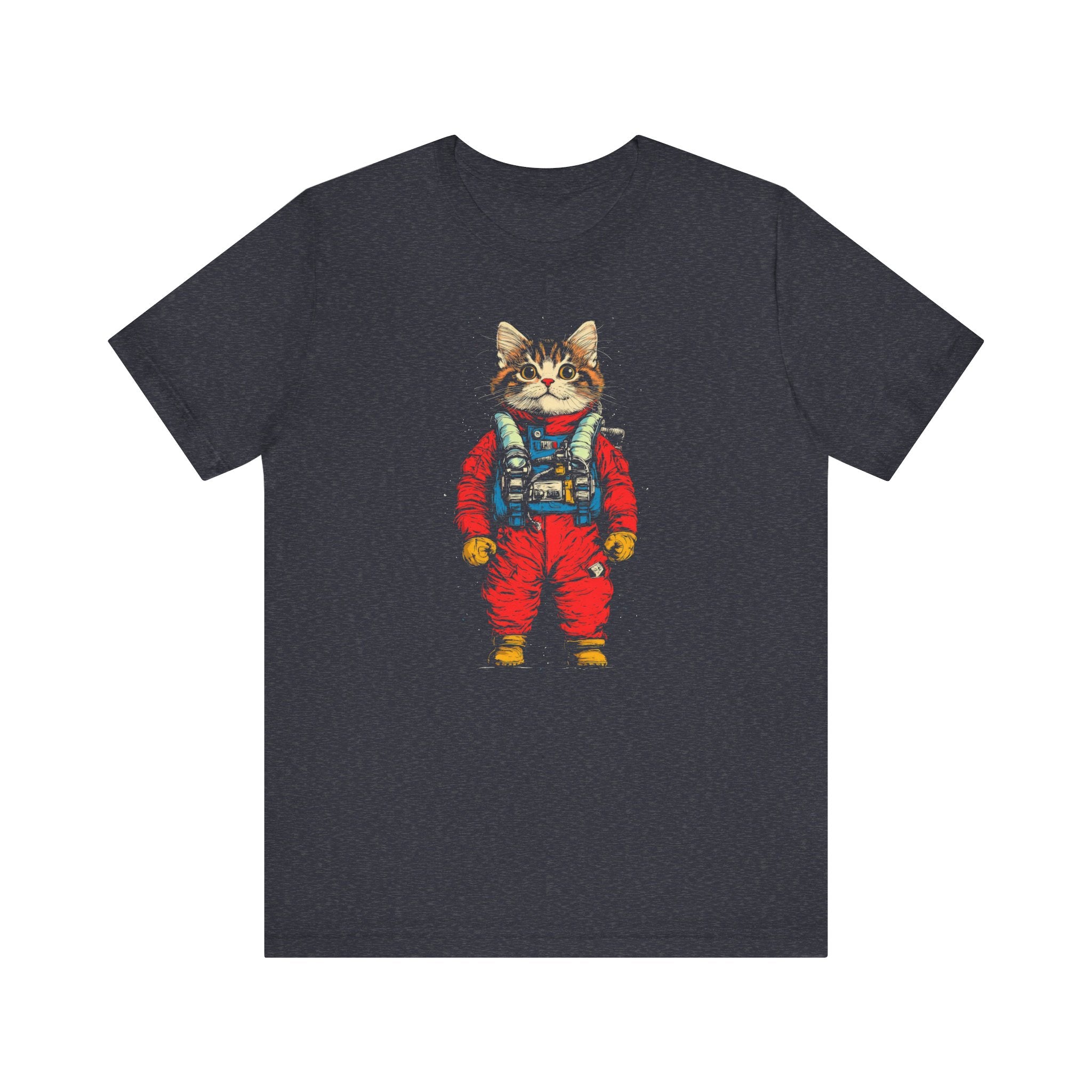 Astronaut Kitten in Red Spacesuit T-Shirt