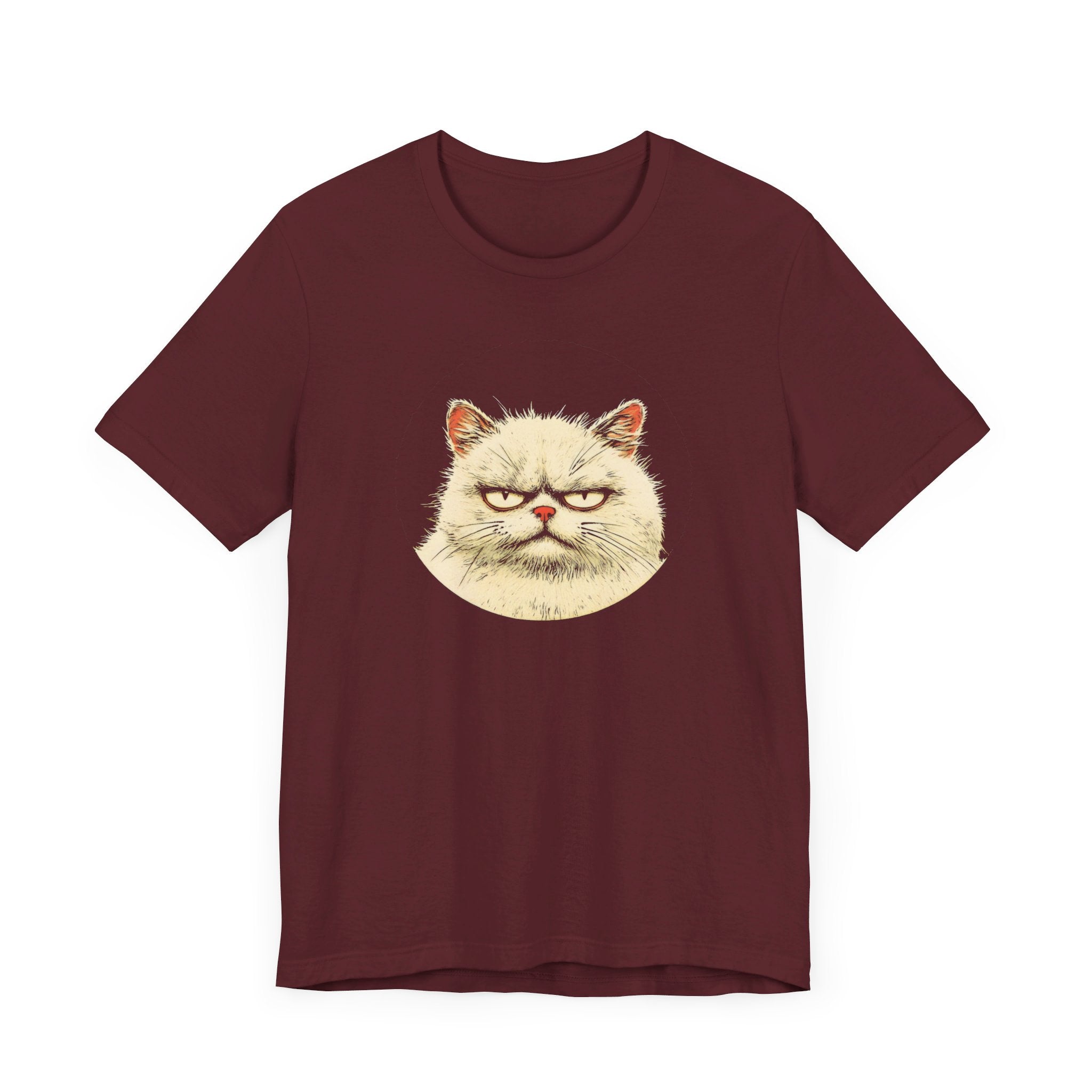 Grumpy Persian Cat Graphic Tee – Vintage Style Cat Lover Shirt
