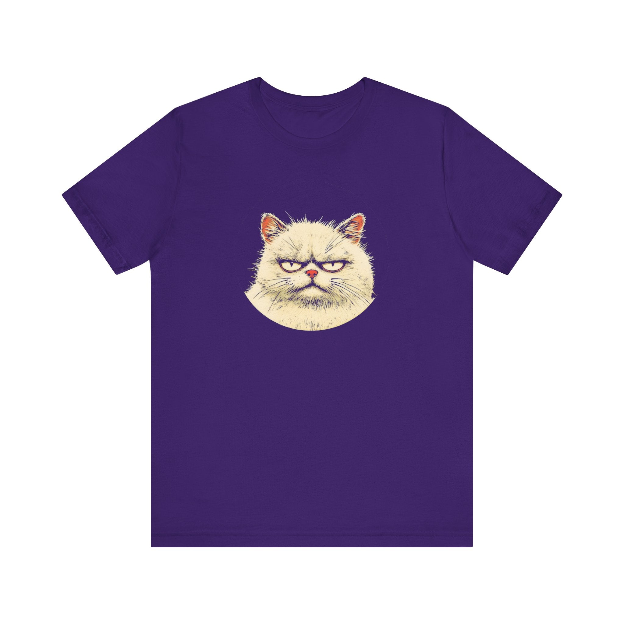 Grumpy Persian Cat Graphic Tee – Vintage Style Cat Lover Shirt