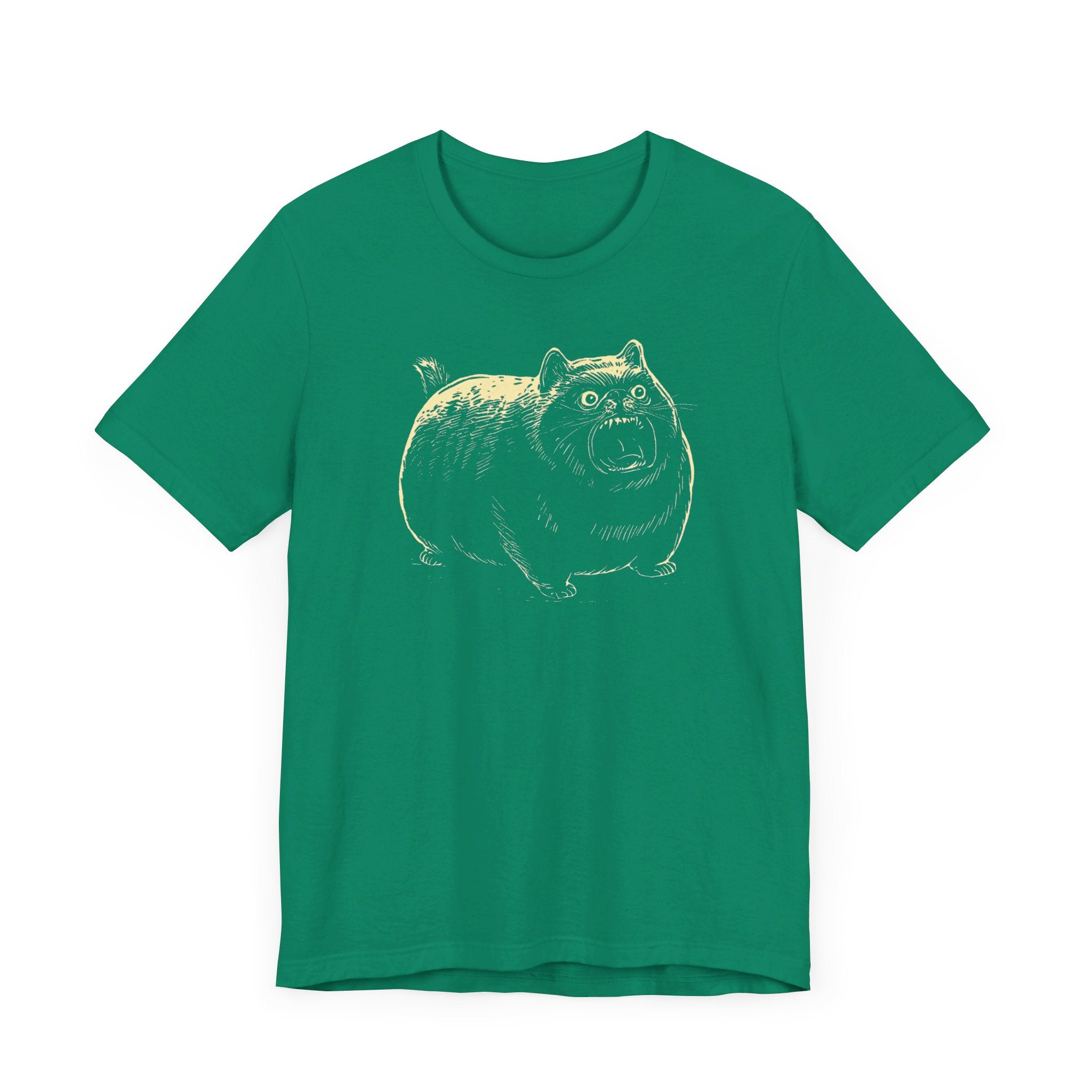 Angry Chubby Cat Graphic T-Shirt