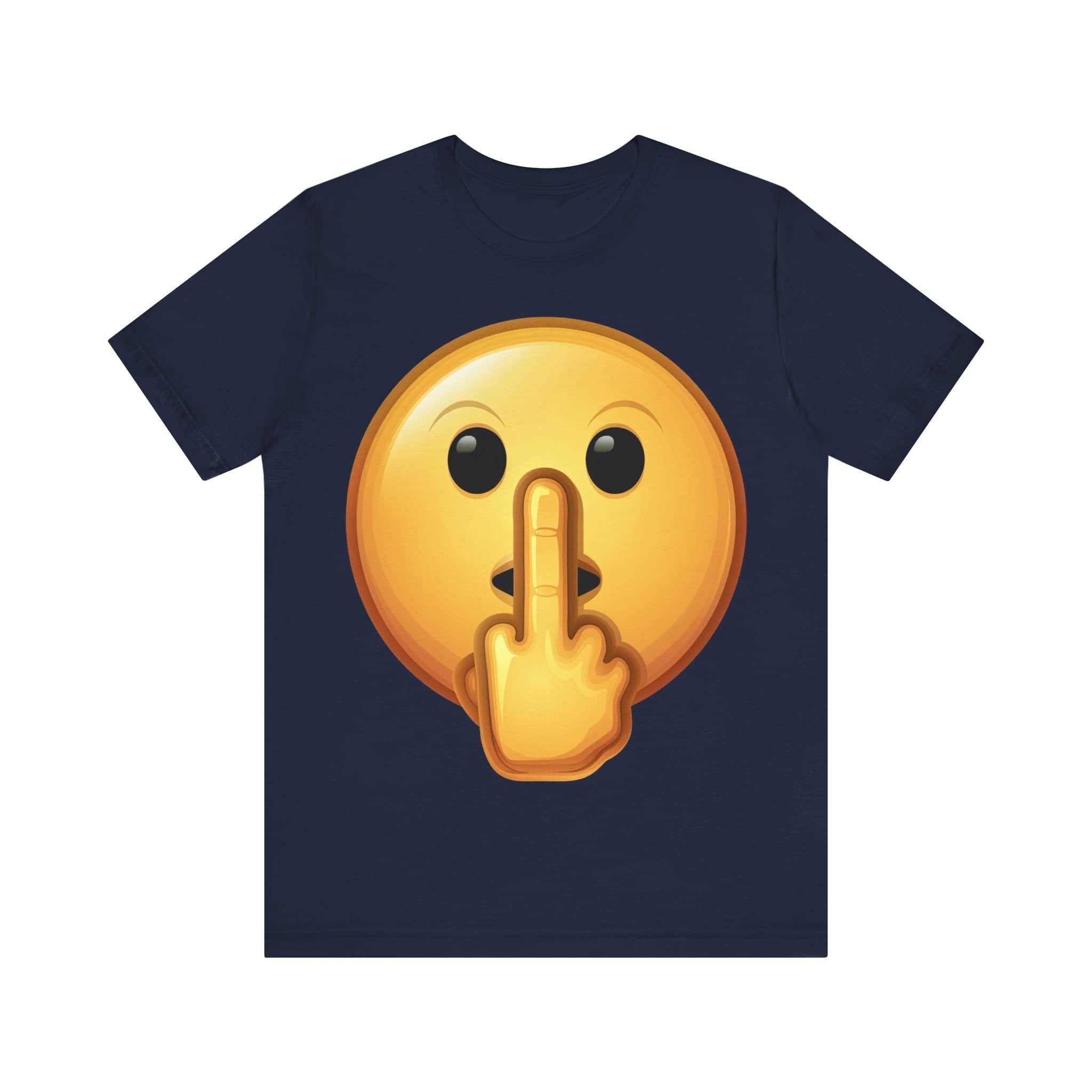 Middle Finger FU Shh Silent Protest Emoji Tee