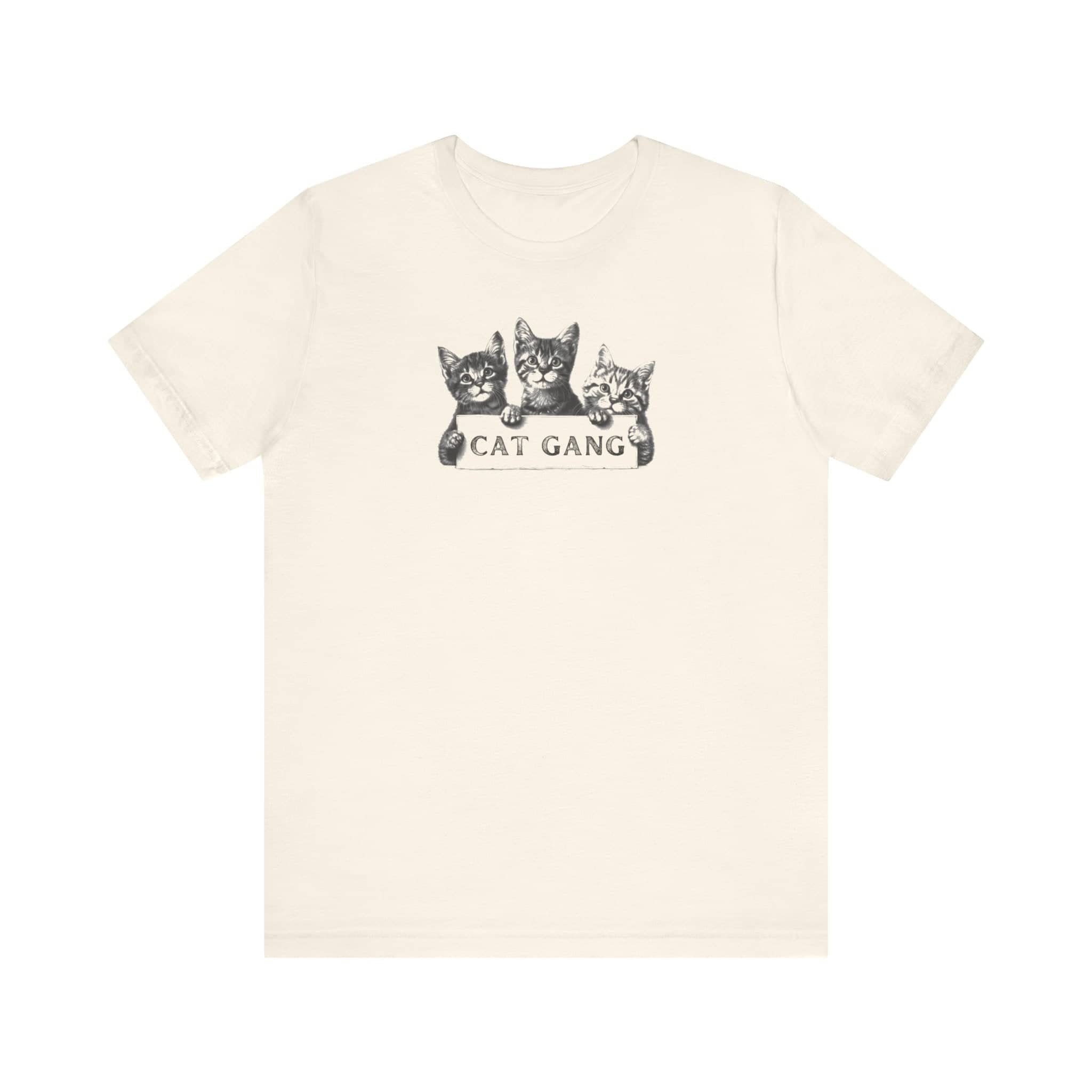 Cat Gang Shirt Funny Cat Lover Kitten Unisex Jersey Short Sleeve Tee