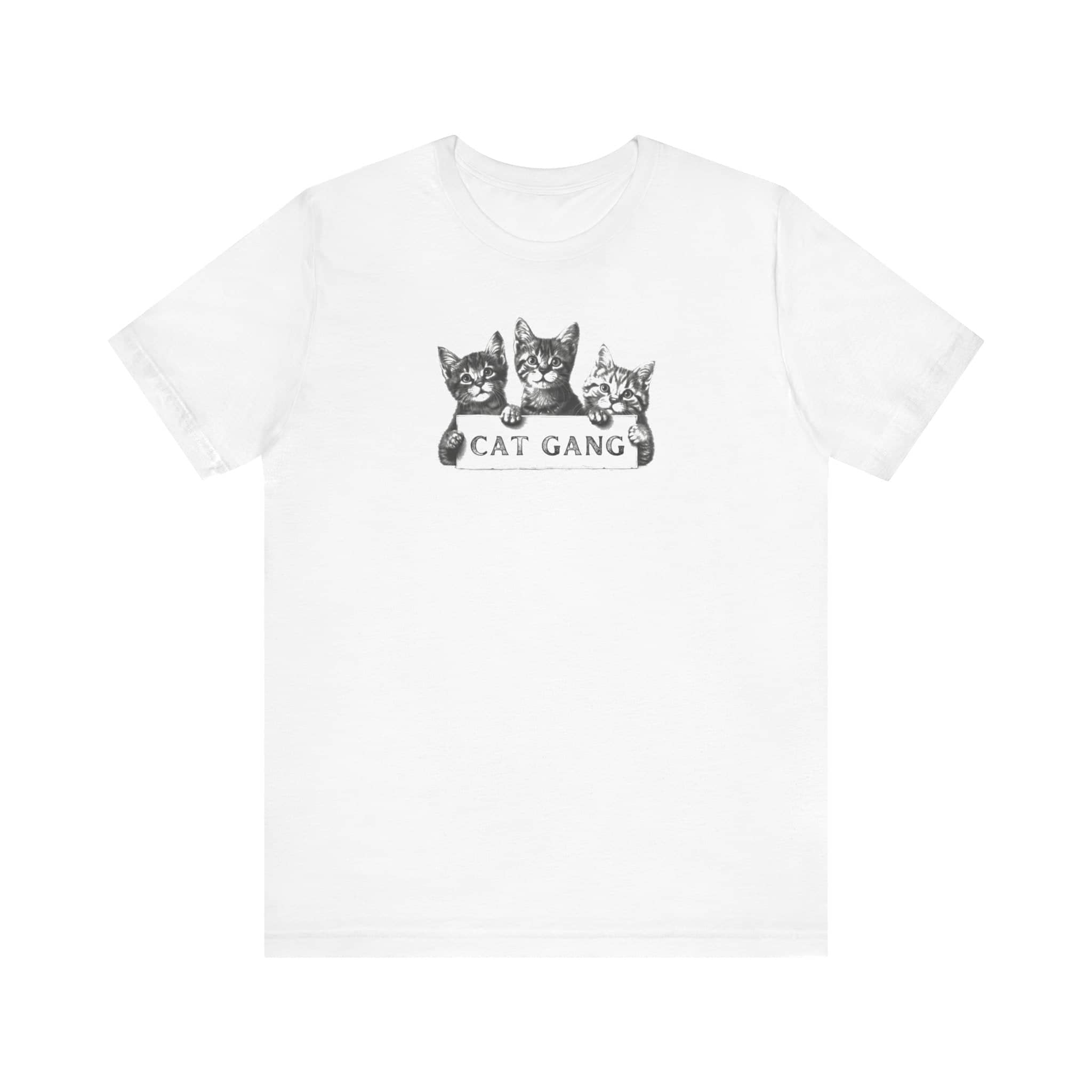 Cat Gang Shirt Funny Cat Lover Kitten Unisex Jersey Short Sleeve Tee
