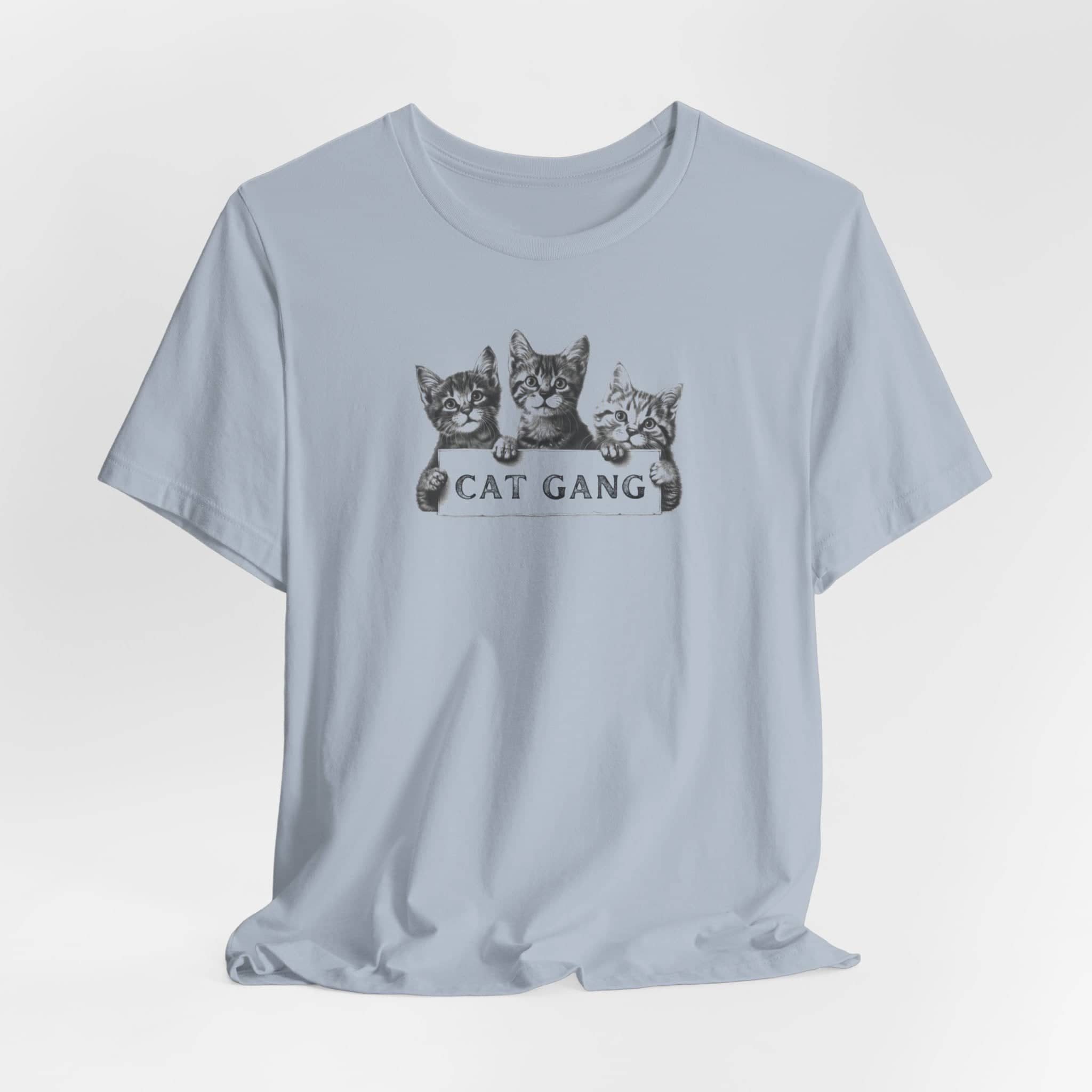 Cat Gang Shirt Funny Cat Lover Kitten Unisex Jersey Short Sleeve Tee