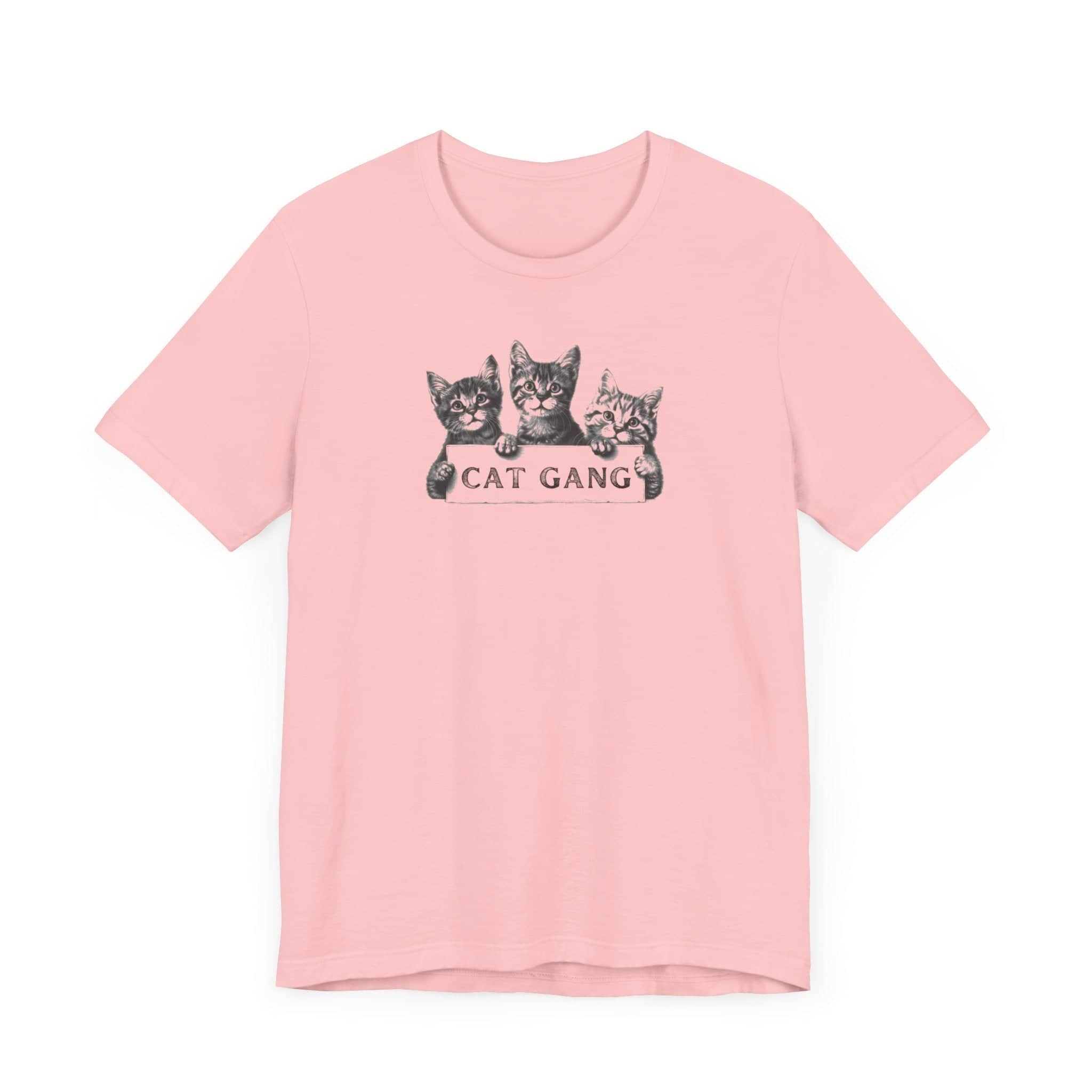 Cat Gang Shirt Funny Cat Lover Kitten Unisex Jersey Short Sleeve Tee