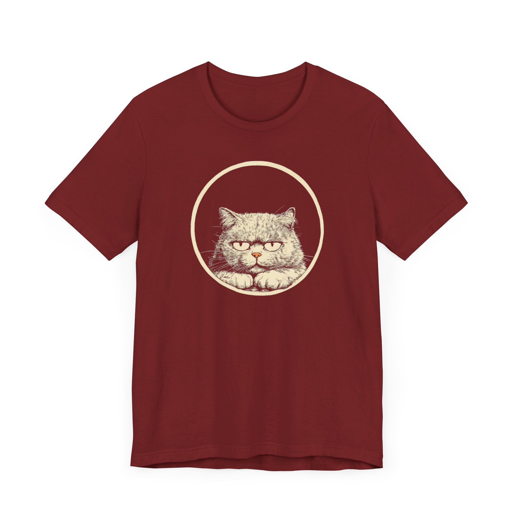 Grumpy Persian Cat Graphic Tee – Vintage Style Cat Lover Shirt