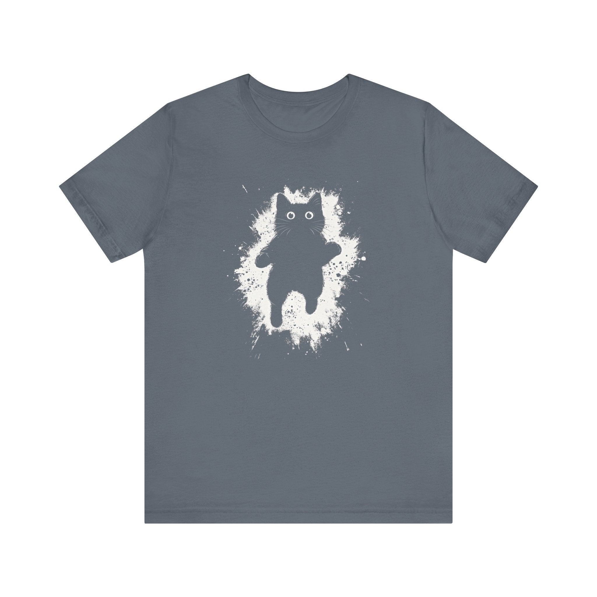 Floating Cat T-Shirt Minimalist and Quirky Design