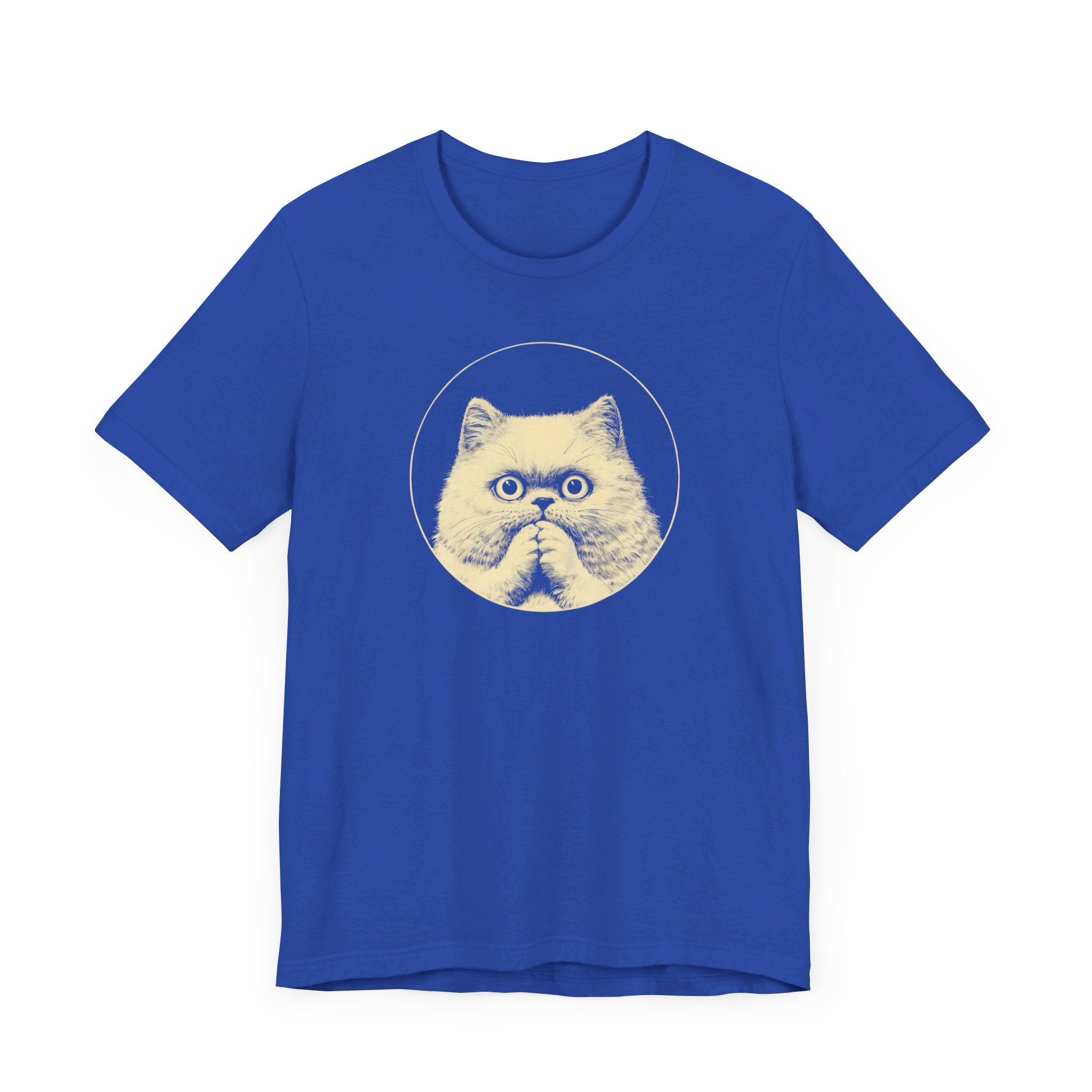 Surprised Persian Cat Graphic Tee – Vintage Style Cat Lover Shirt