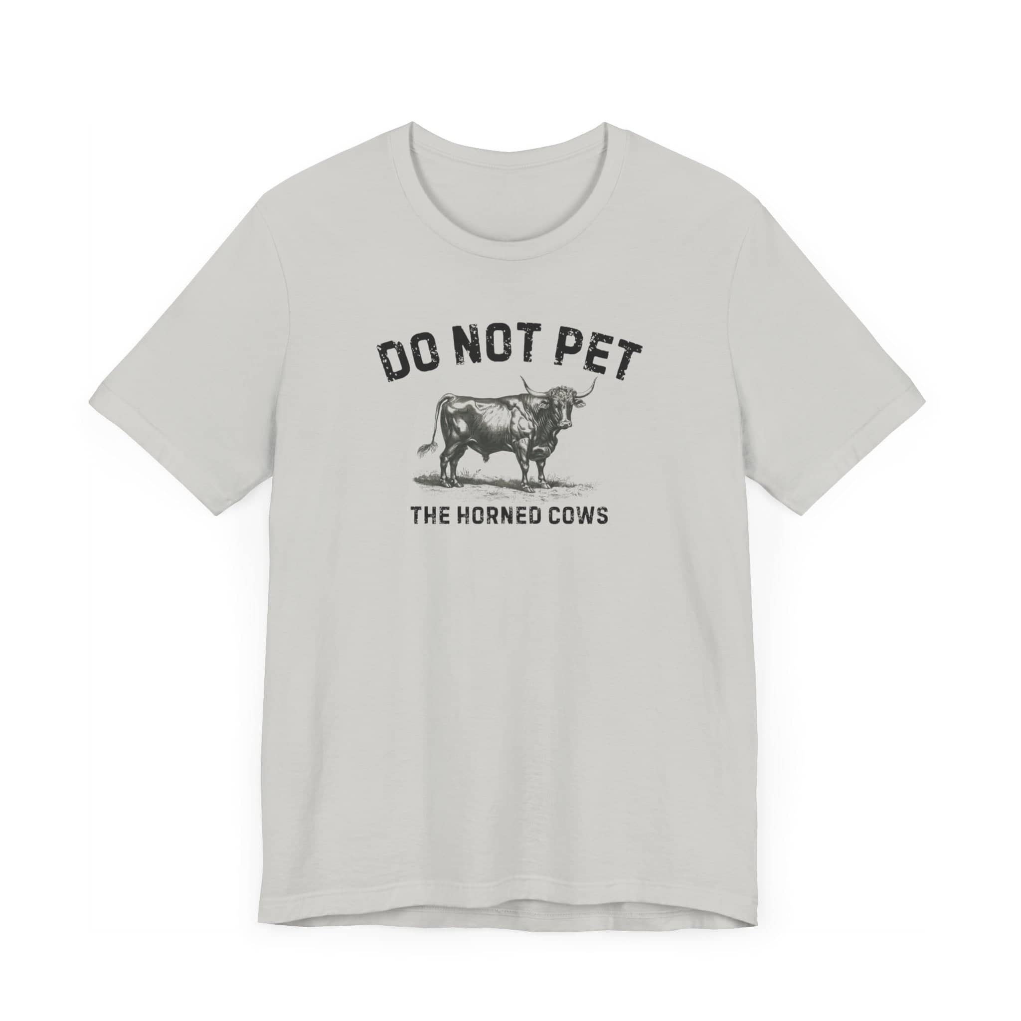 Do Not Pet The Horned Cows Shirt Funny Bull Lover Tee