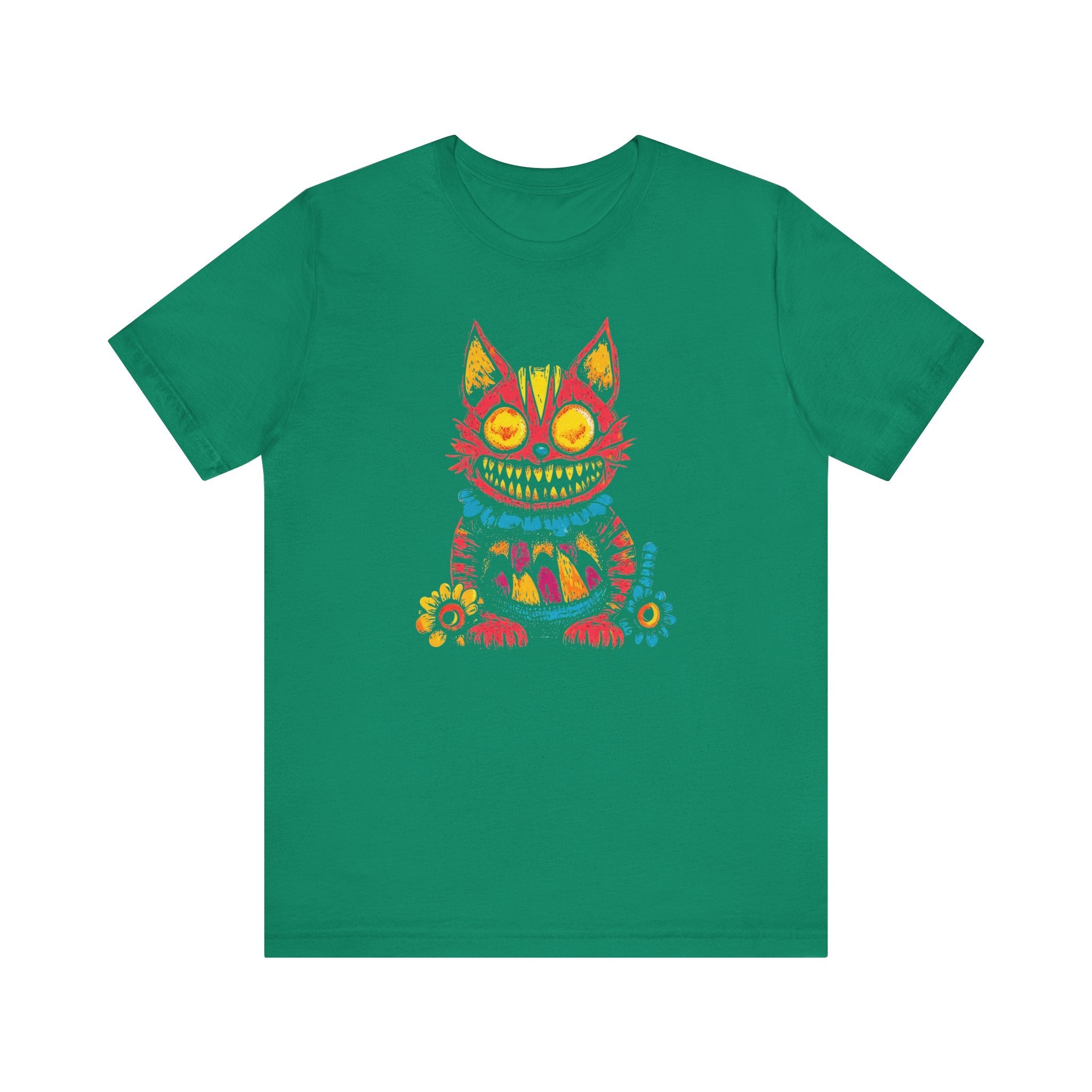 Psychedelic Grinning Cat Graphic Tee