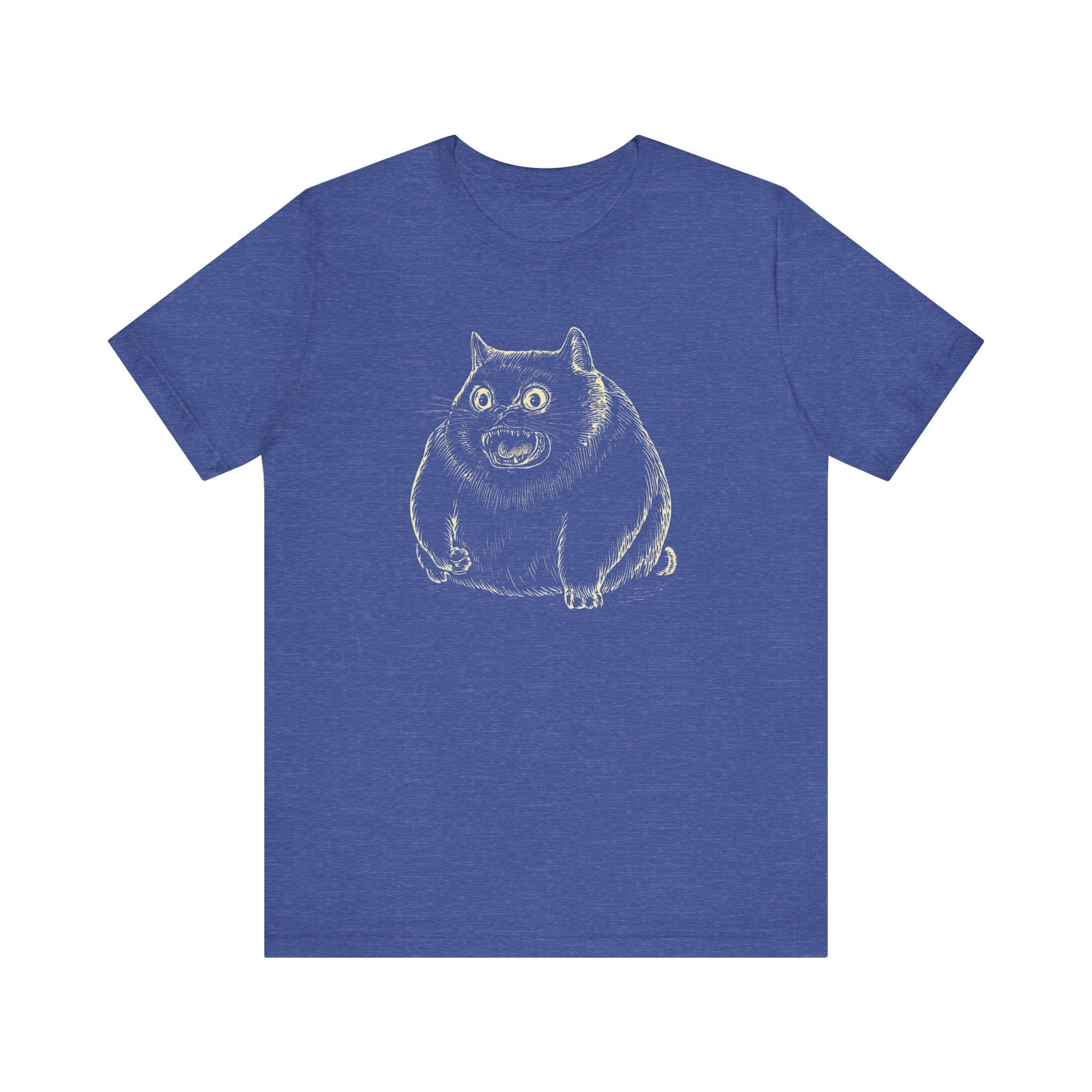 Furious Chonky Cat T-Shirt Funny and Quirky Design