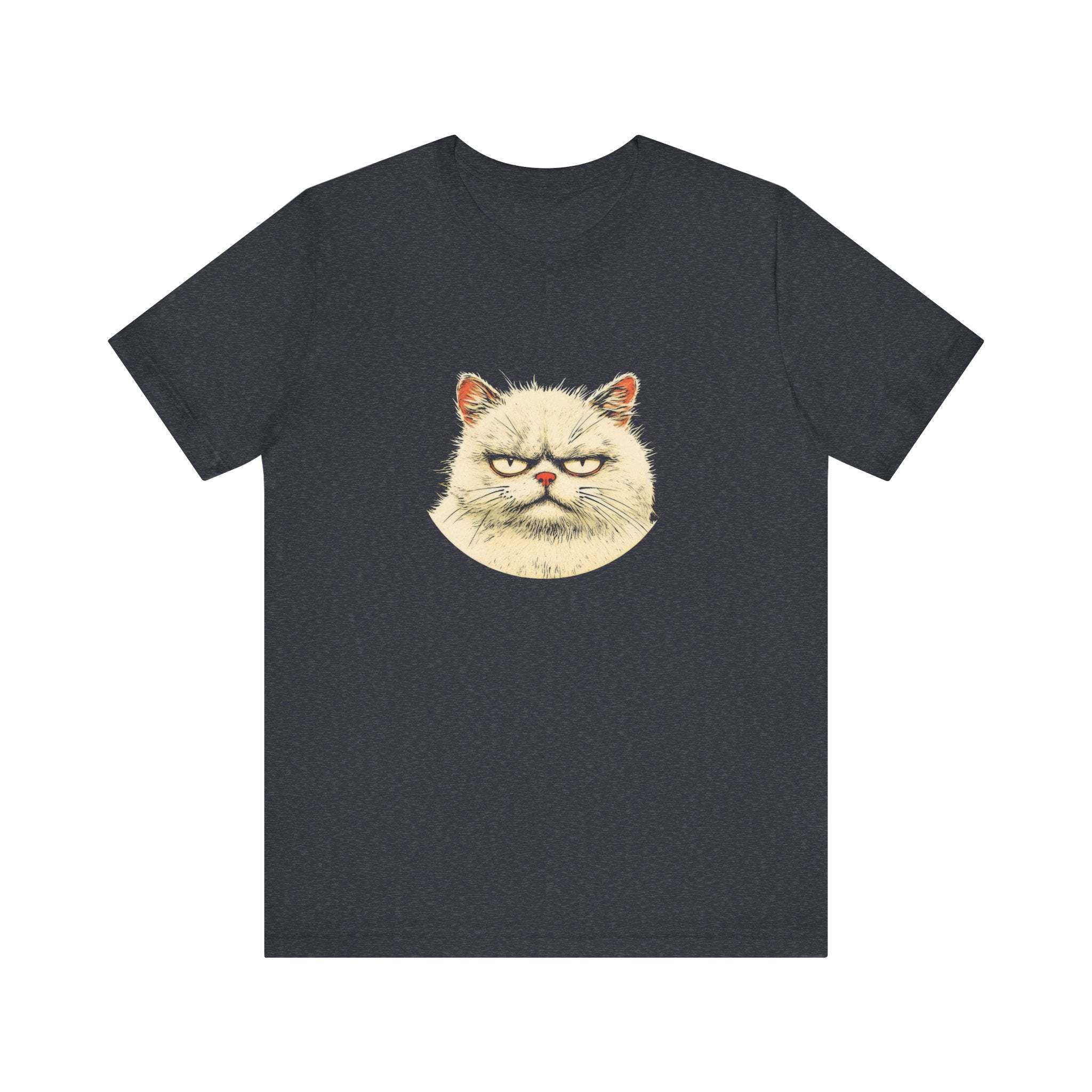 Grumpy Persian Cat Graphic Tee – Vintage Style Cat Lover Shirt