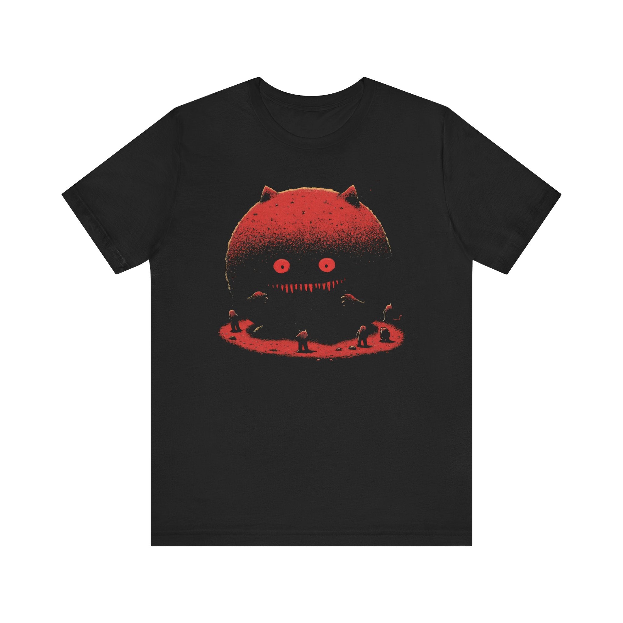 Eerie Cat Moon T-Shirt - Spooky Night Design
