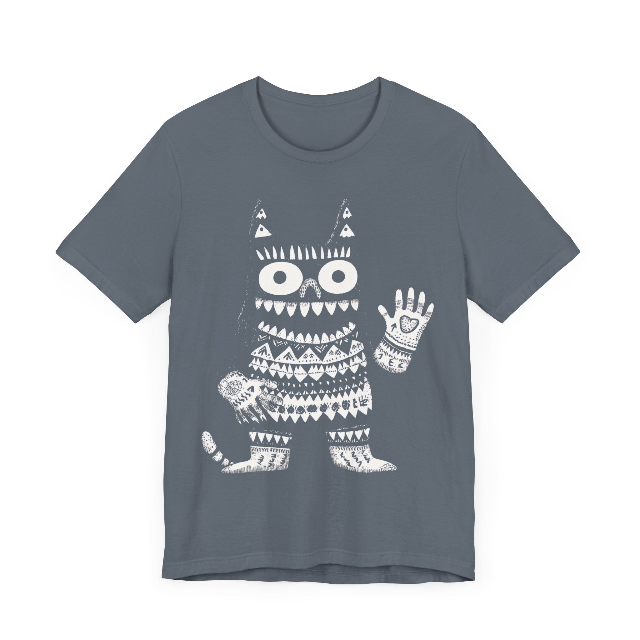 Tribal Pattern Cat Graphic Tee