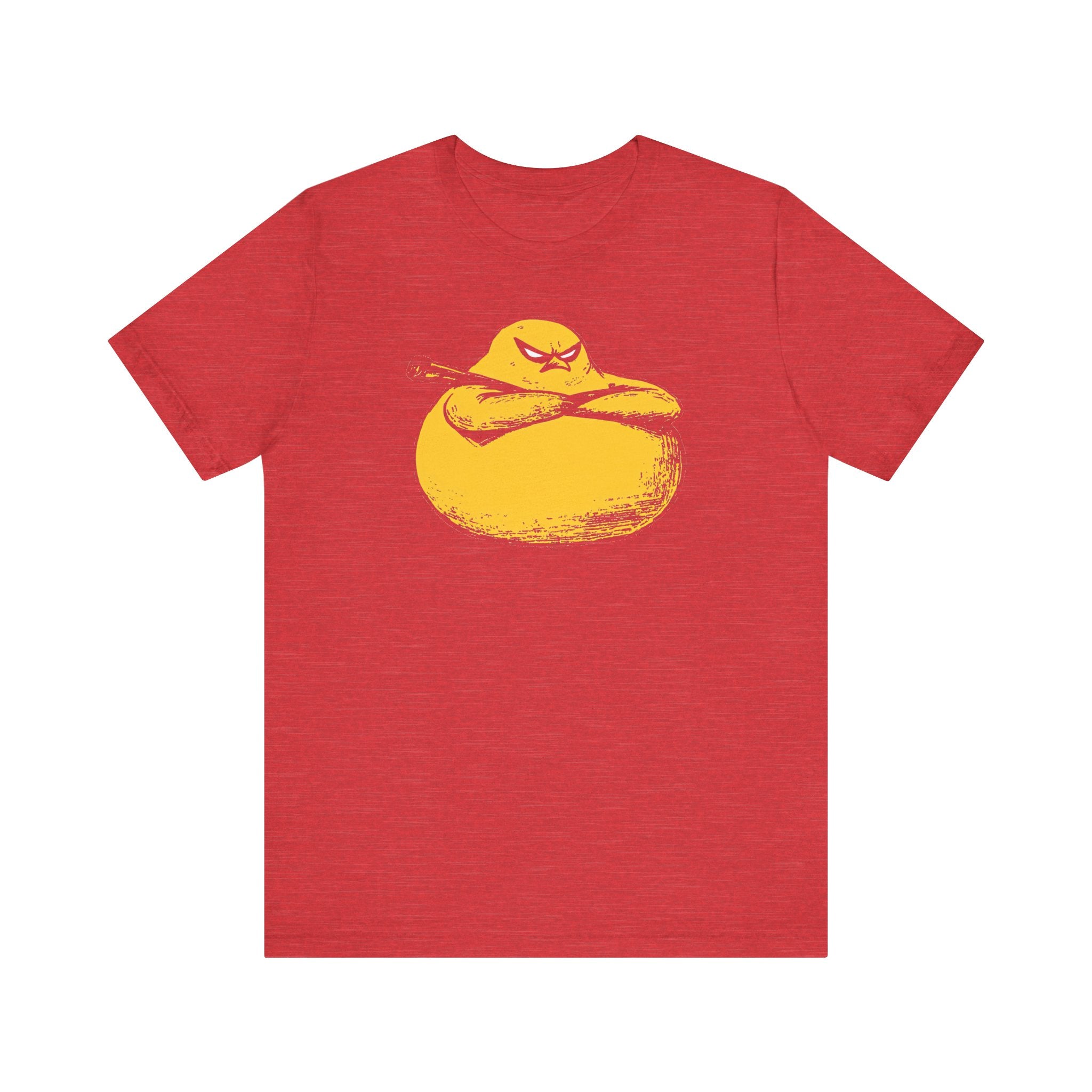Tough Yellow Chicken Blob with Bat Graphic Tee