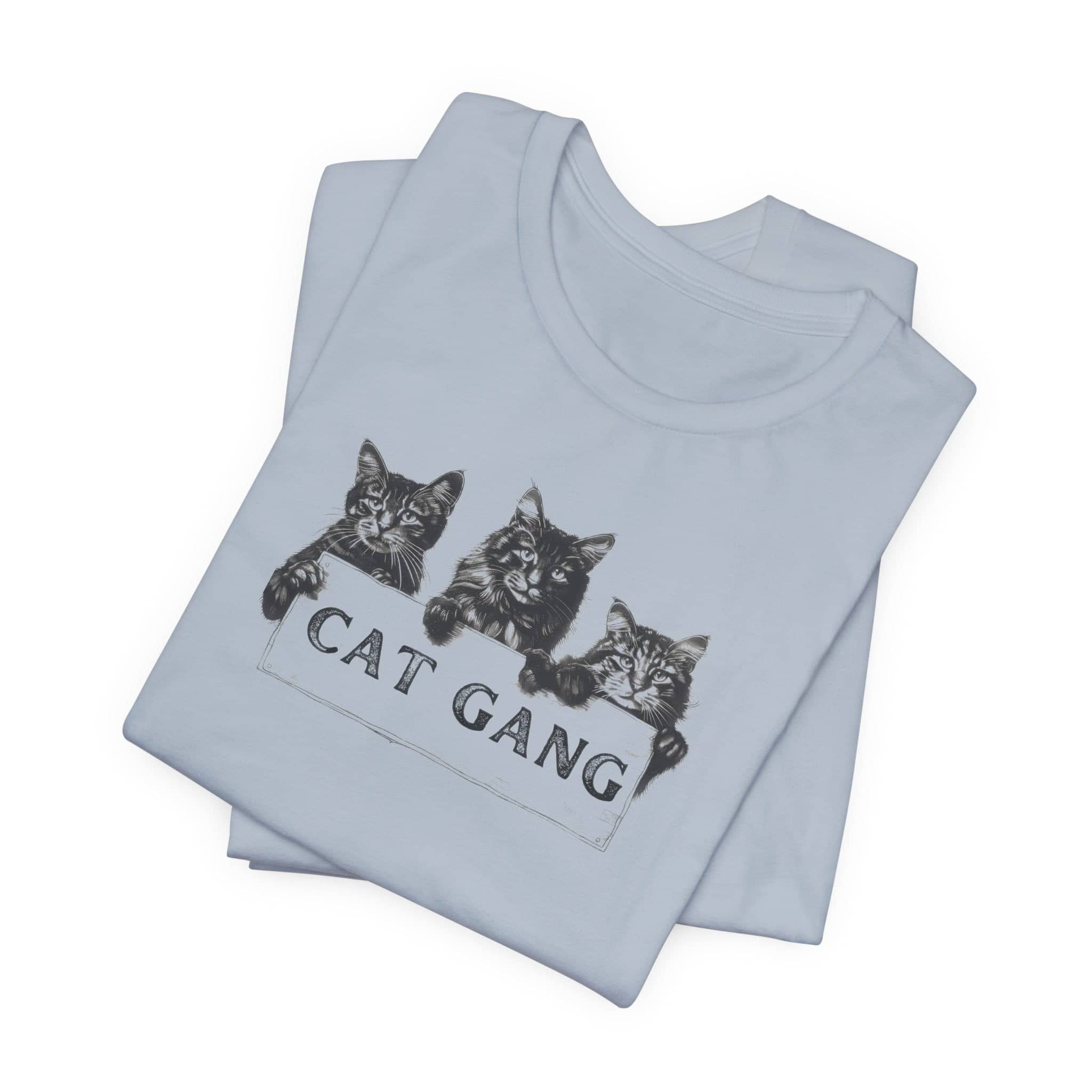 Cat Gang Shirt Funny Cat Lover Unisex Jersey Short Sleeve Tee
