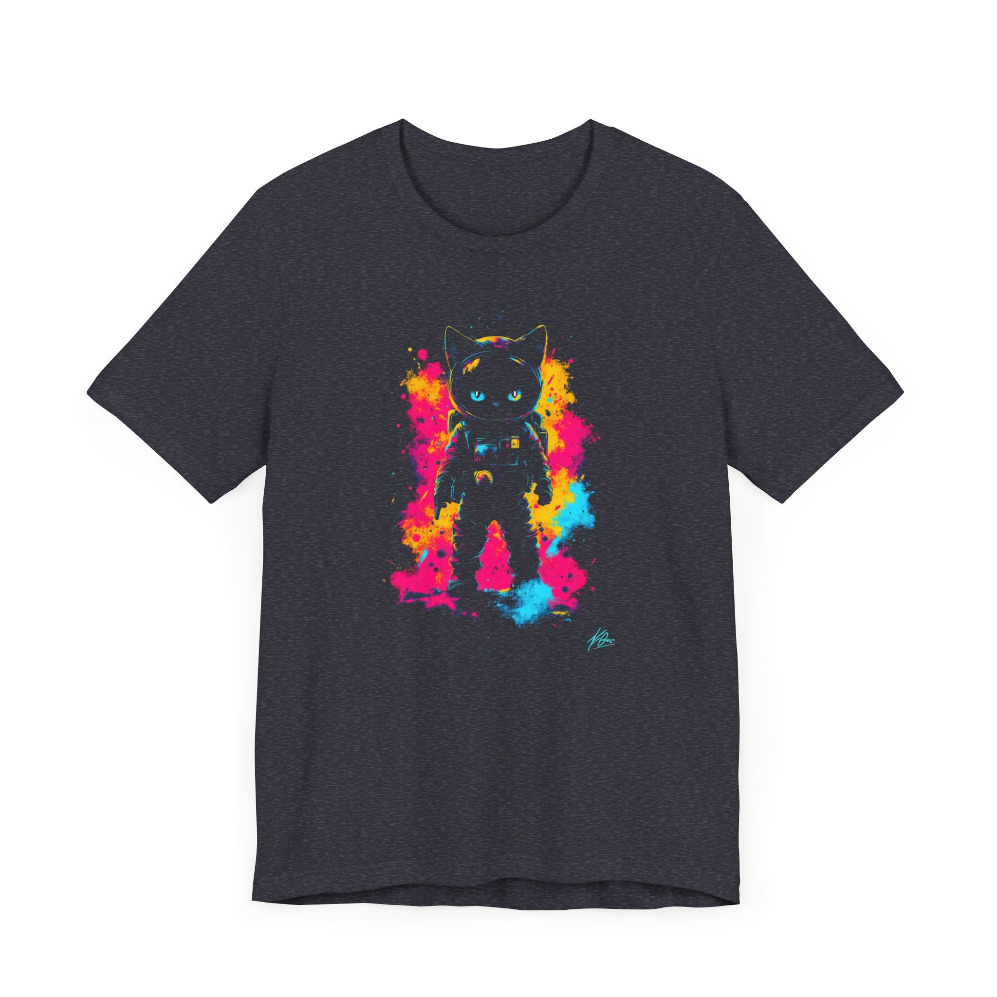 Neon Astronaut Cat T-Shirt