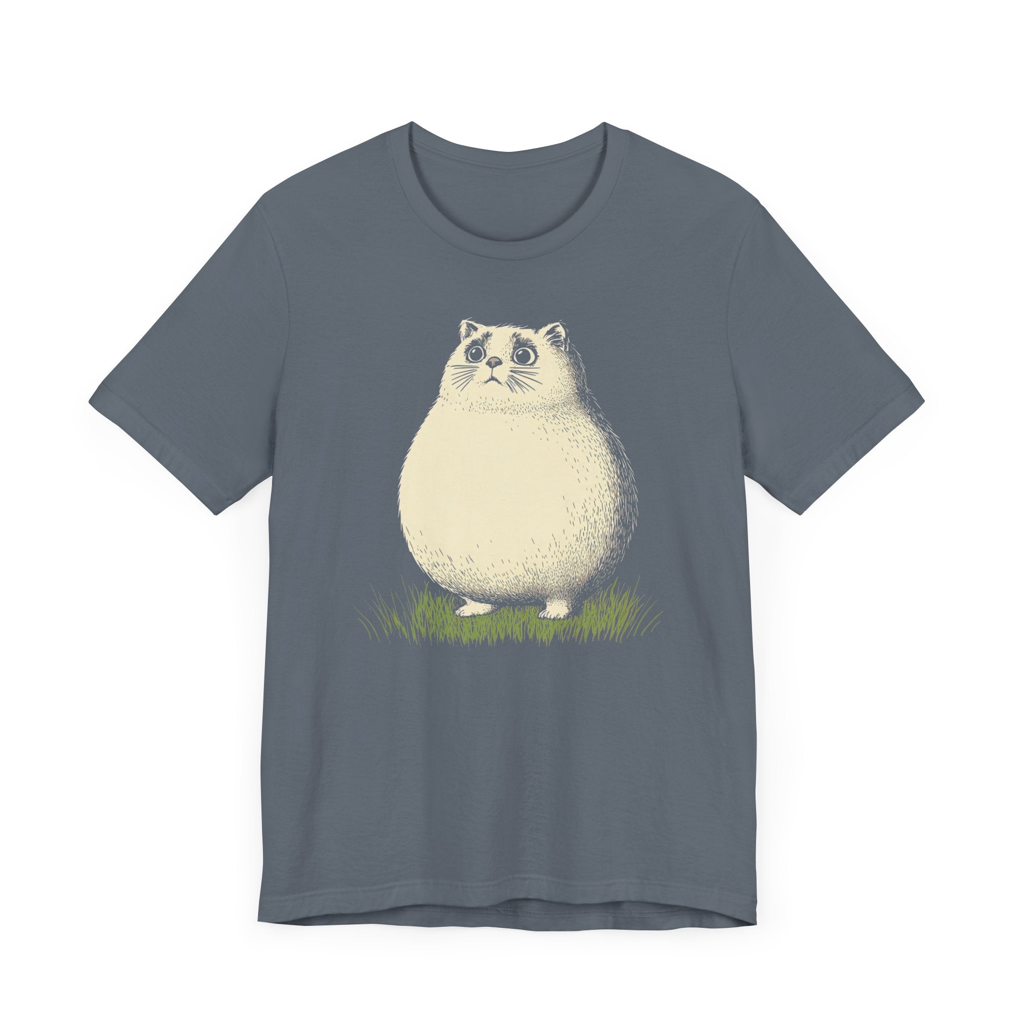 Chubby Cat in Grass Graphic Tee