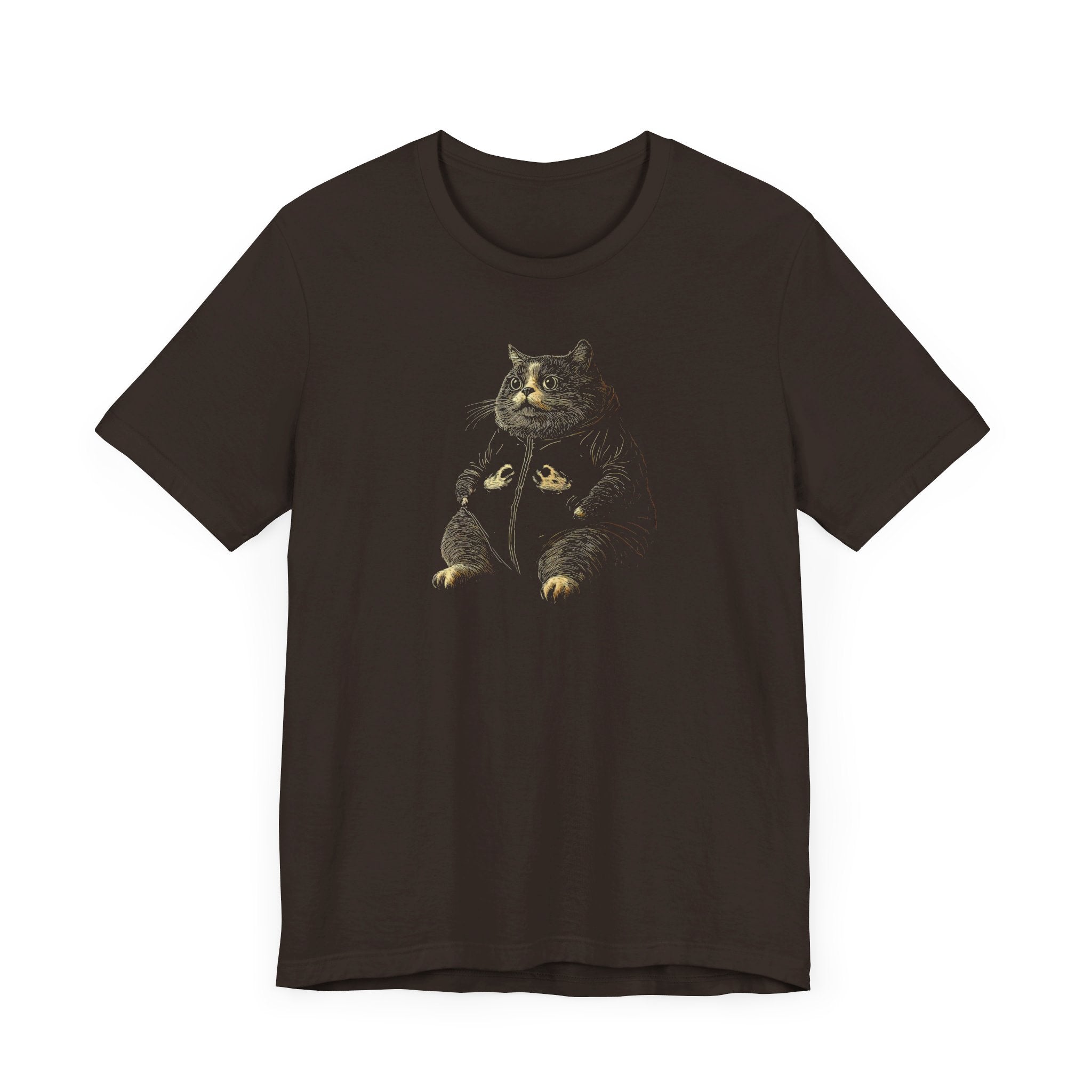 Chubby Cat Hoodie Graphic T-Shirt