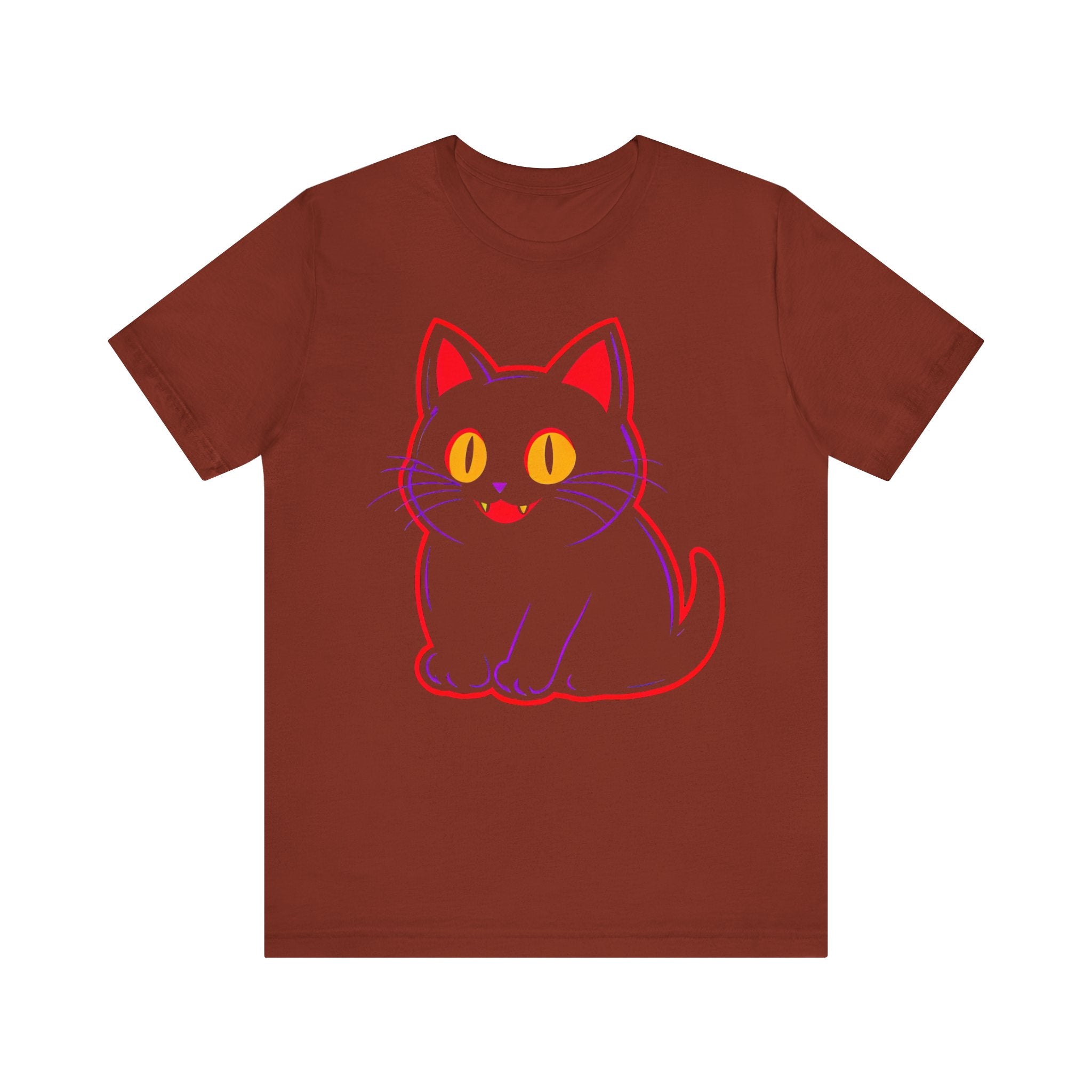 Neon Black Cat Graphic Tee