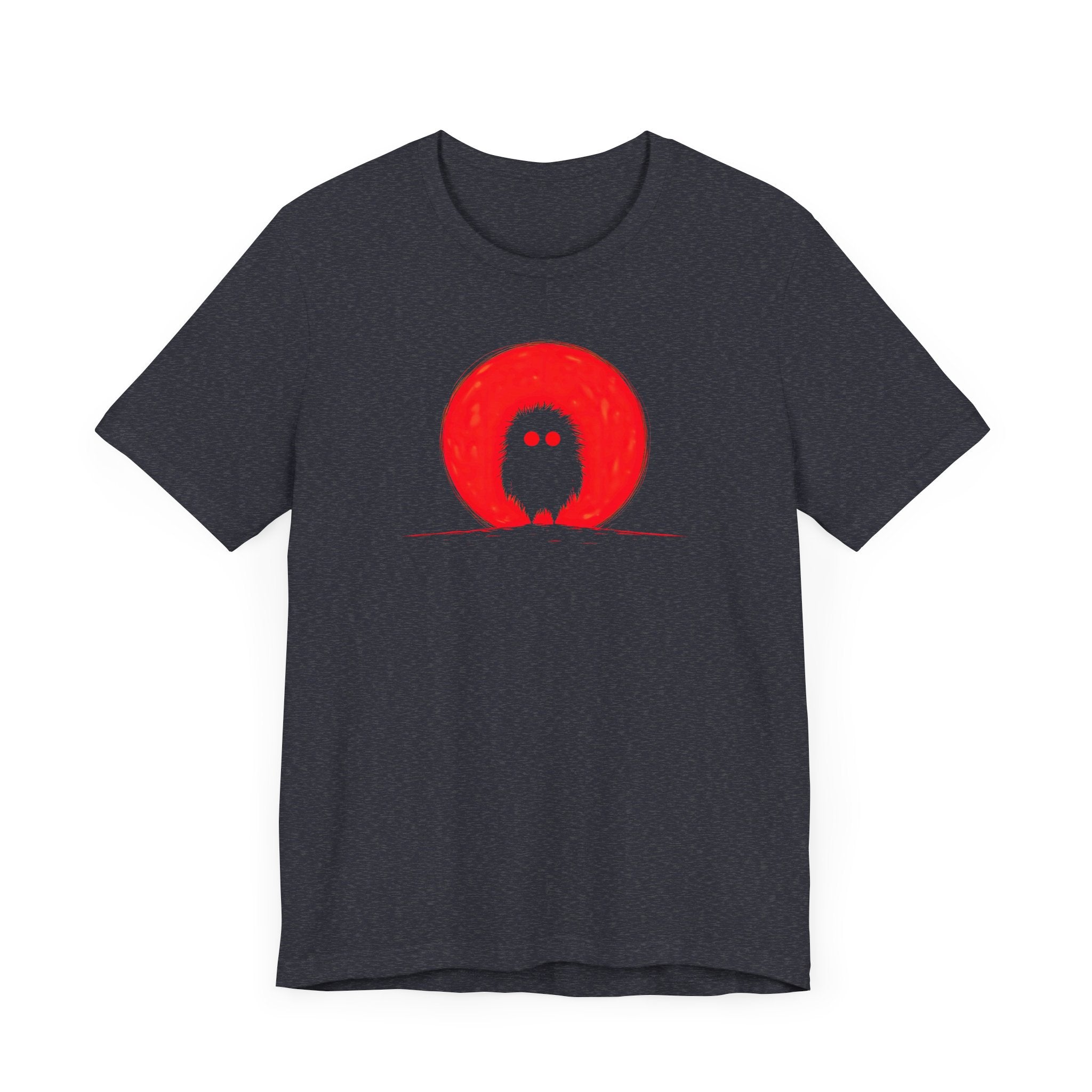 Red Moon Silhouette Creature Graphic Tee