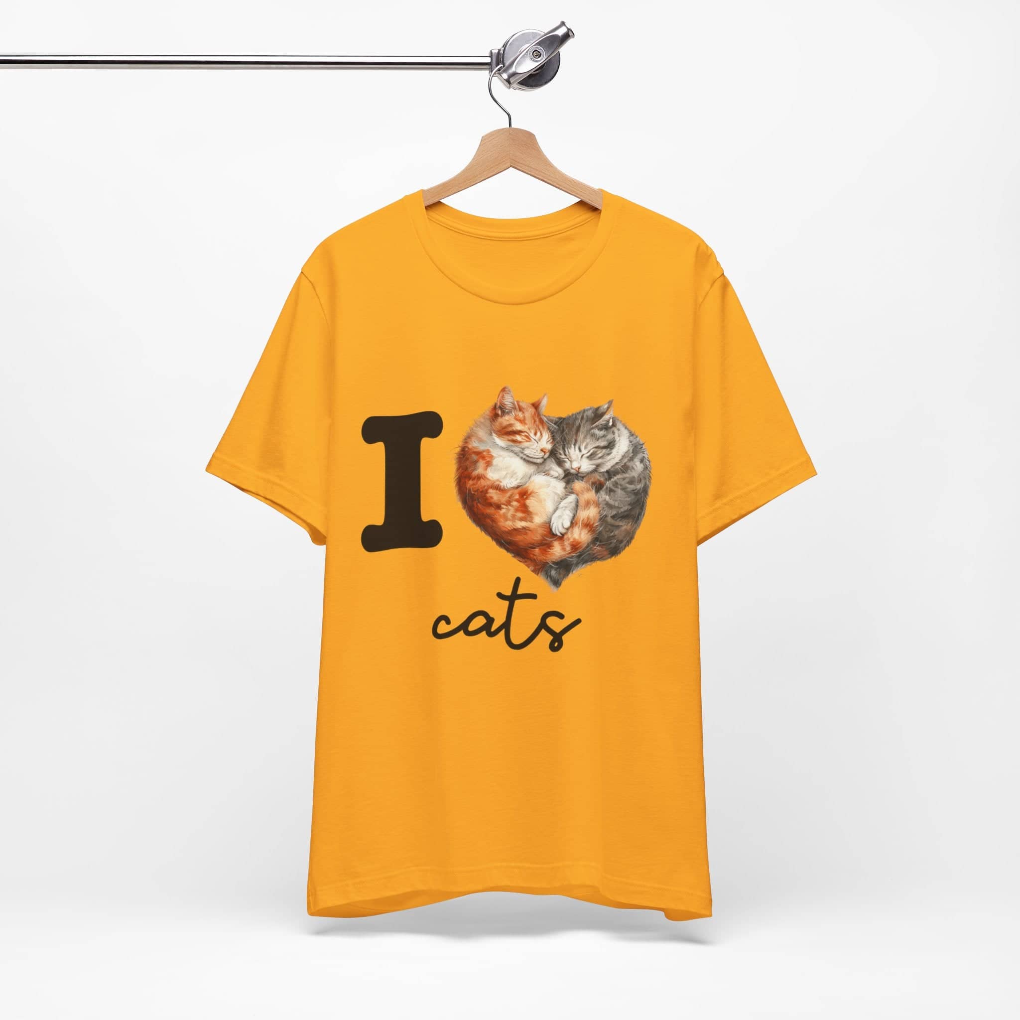 Feline Affection Tee - 'I Heart Cats' Cuddle Short Sleeve Tee