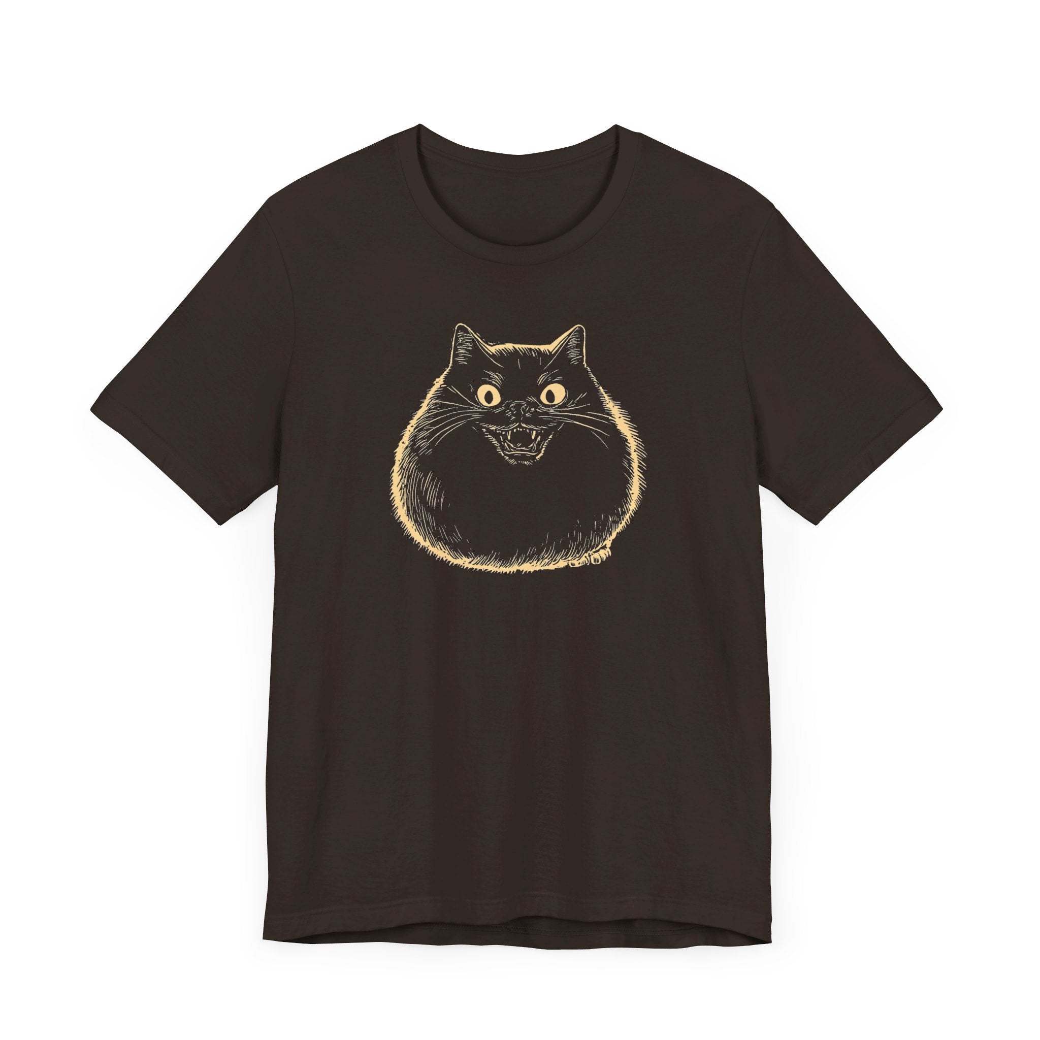 Spooky Black Cat Graphic T-Shirt