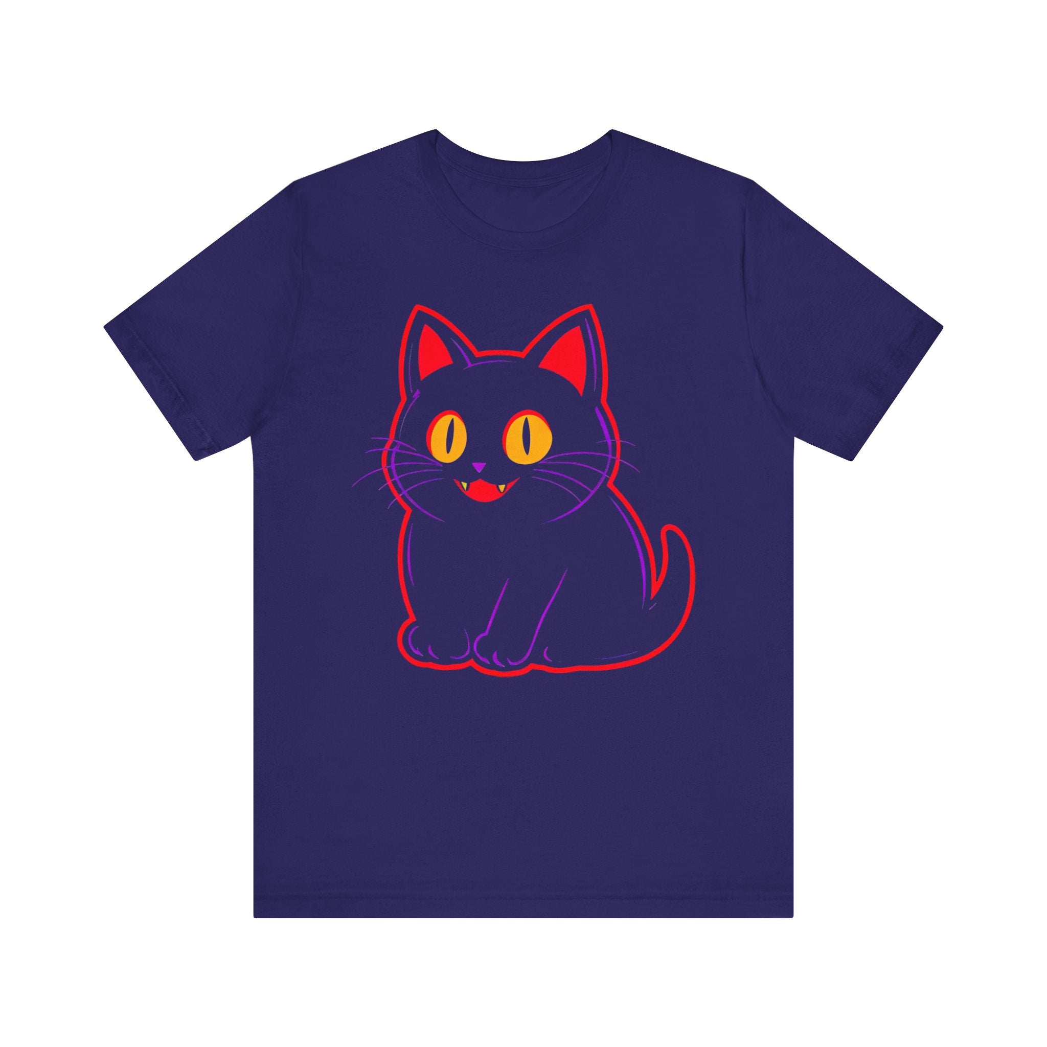 Neon Black Cat Graphic Tee