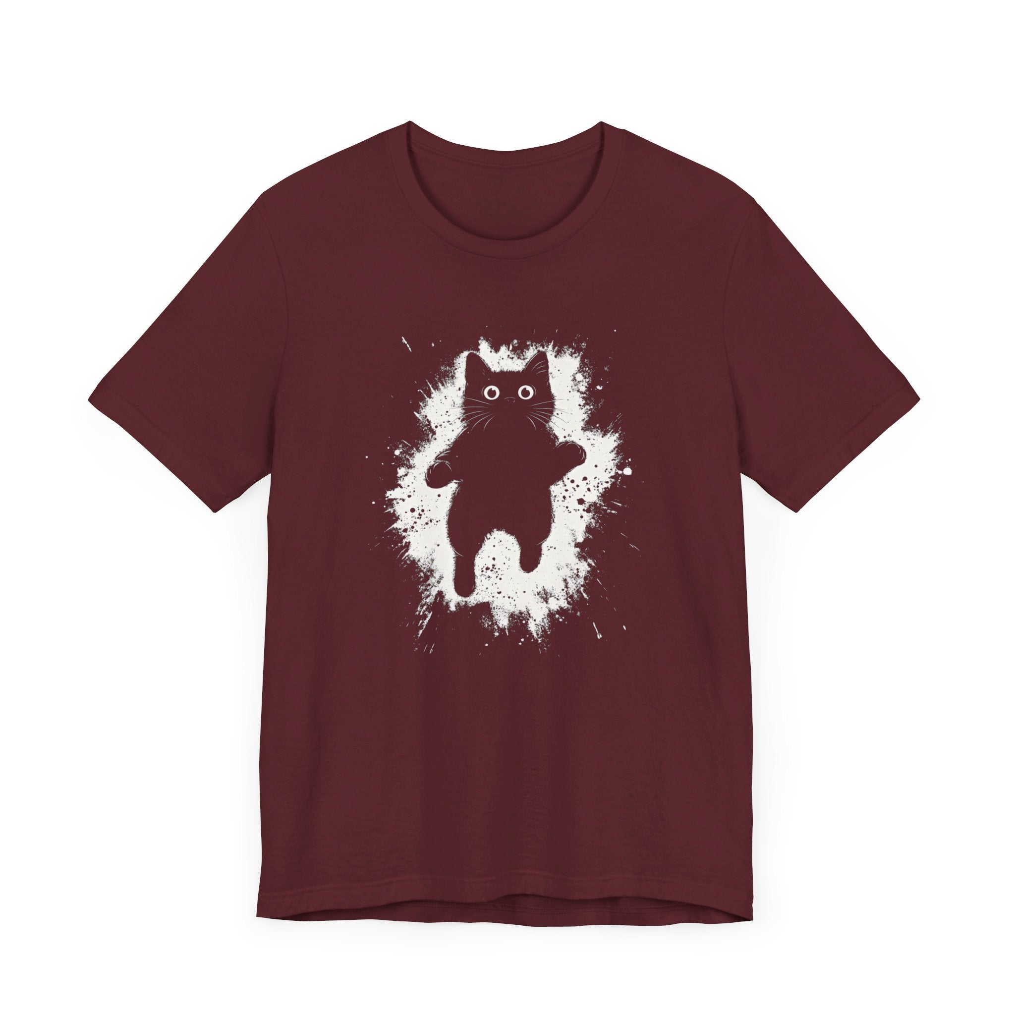 Floating Cat T-Shirt Minimalist and Quirky Design
