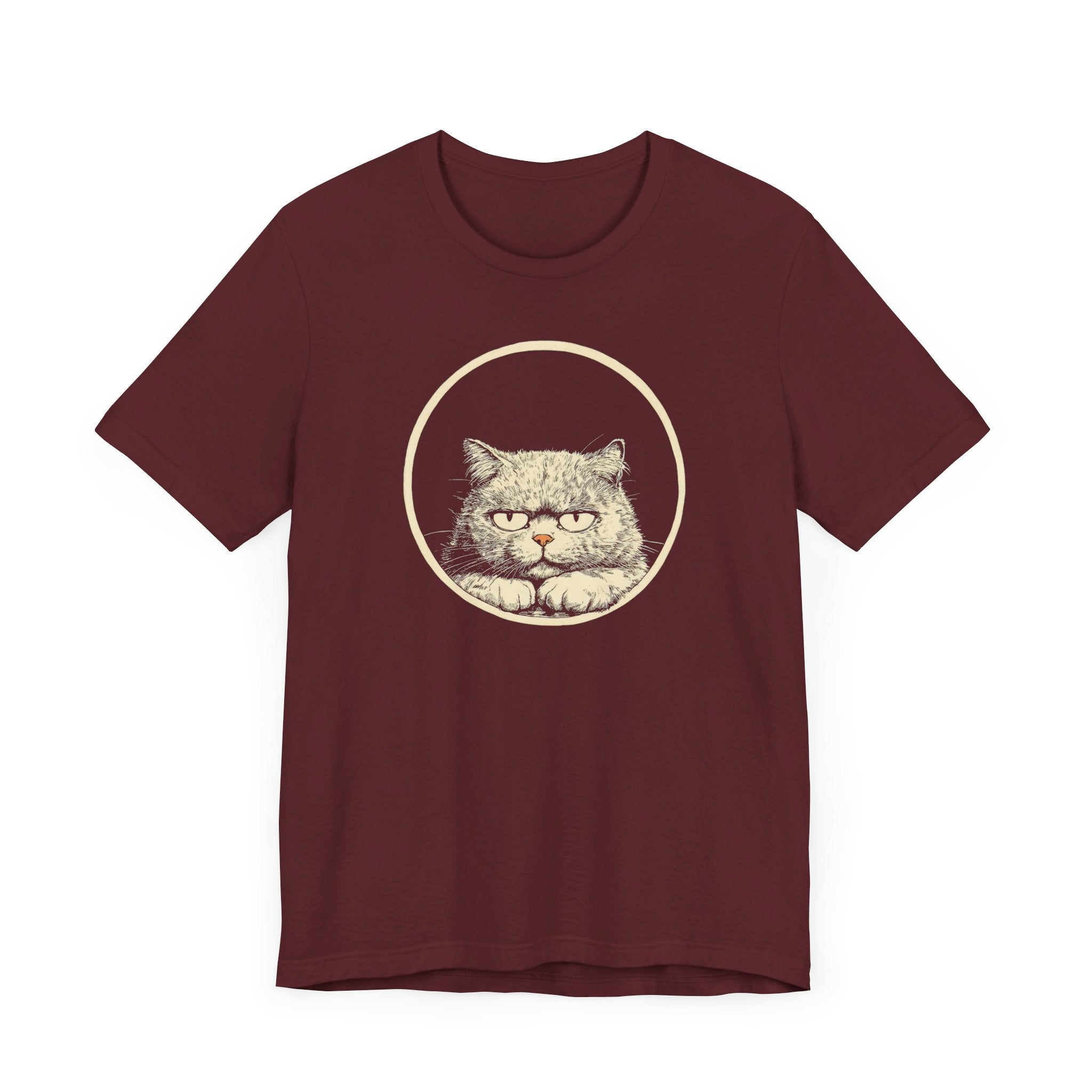 Grumpy Persian Cat Graphic Tee – Vintage Style Cat Lover Shirt