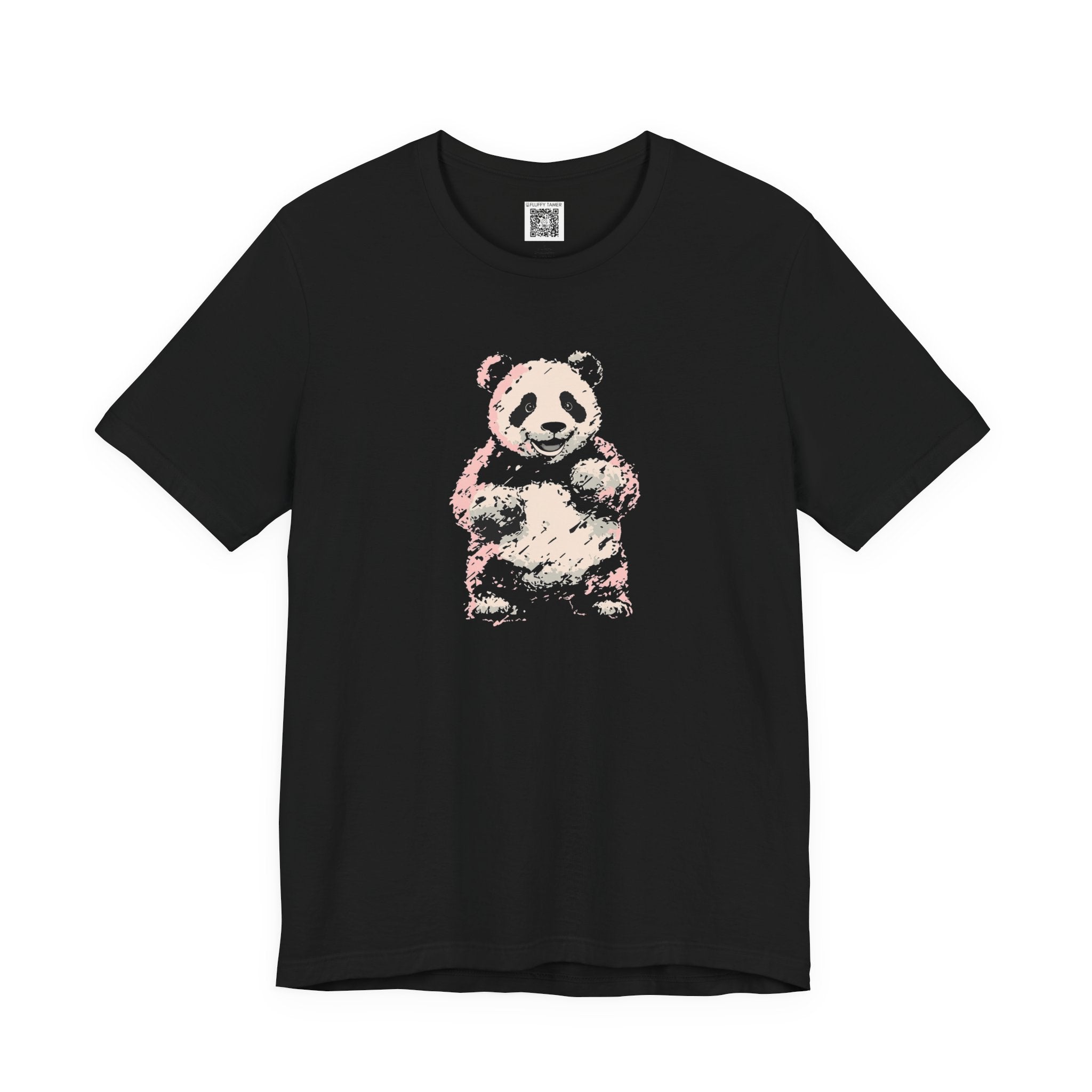 Vintage Panda Unisex Jersey Short Sleeve Tee (Black, XS–5XL)
