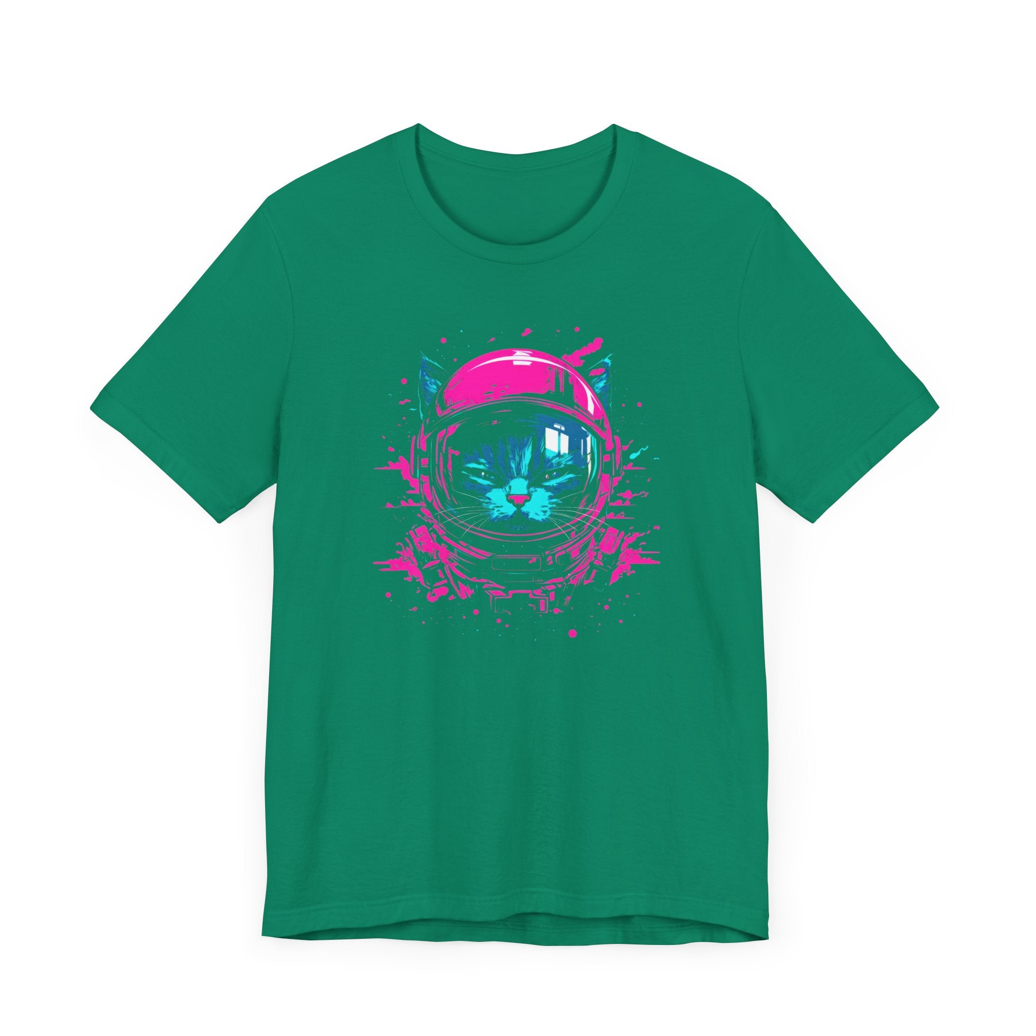Neon Astronaut Cat T-Shirt