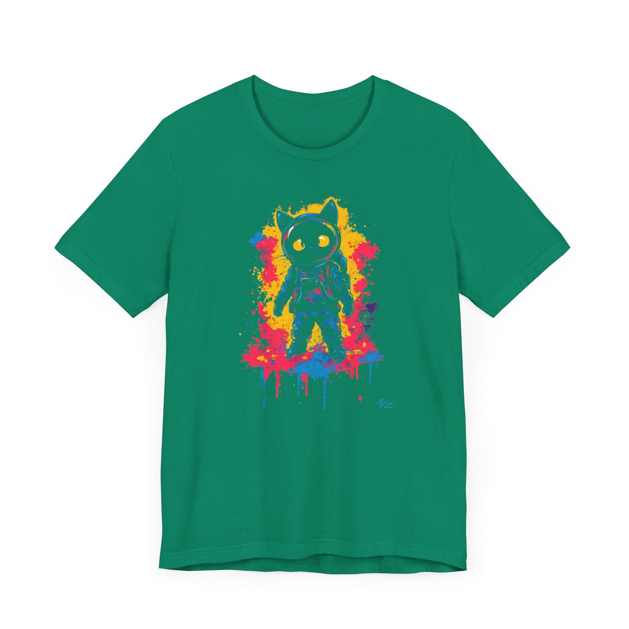 Vibrant Splash Catstronaut T-Shirt