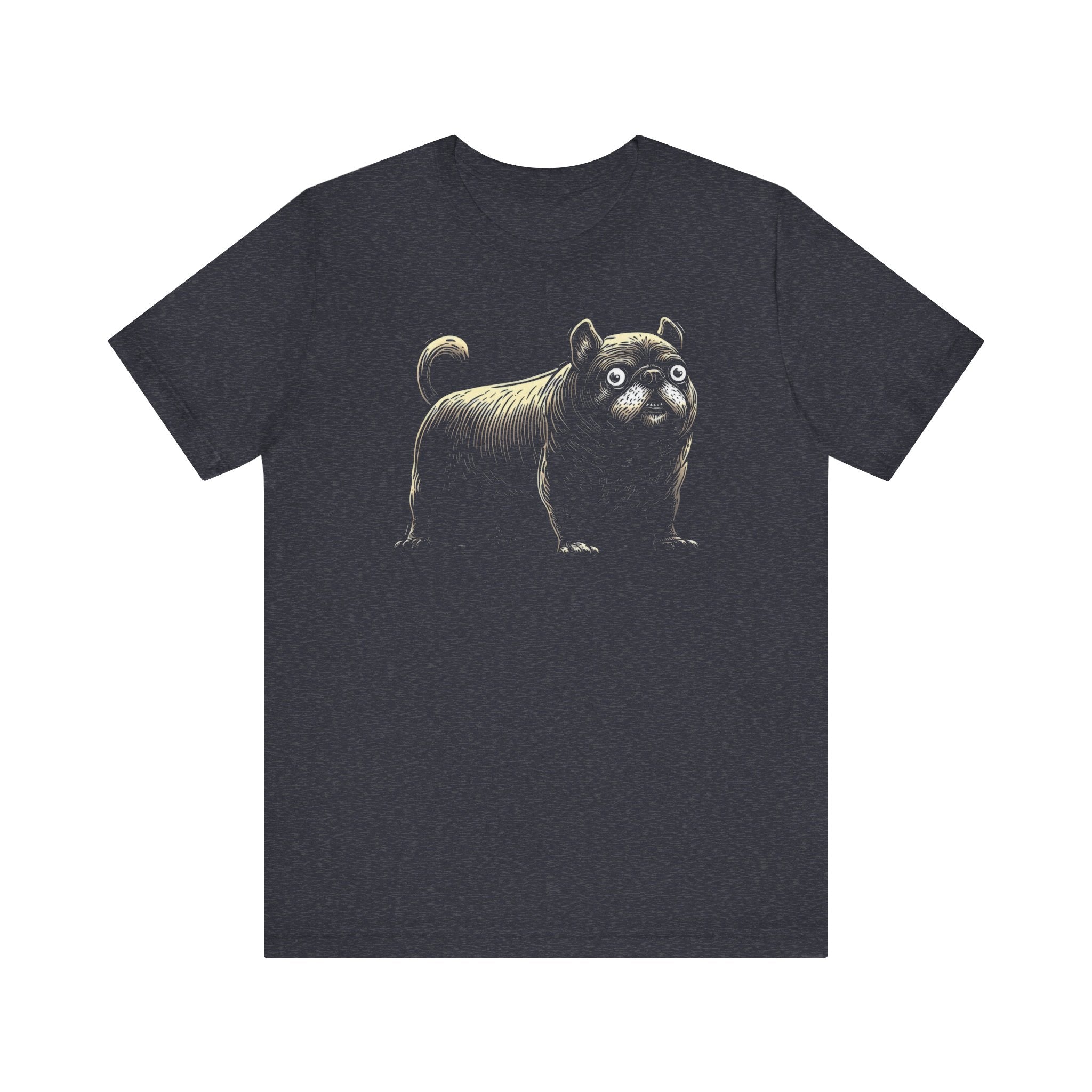 Quirky Pug T-Shirt – Unique Black Pug Graphic Tee